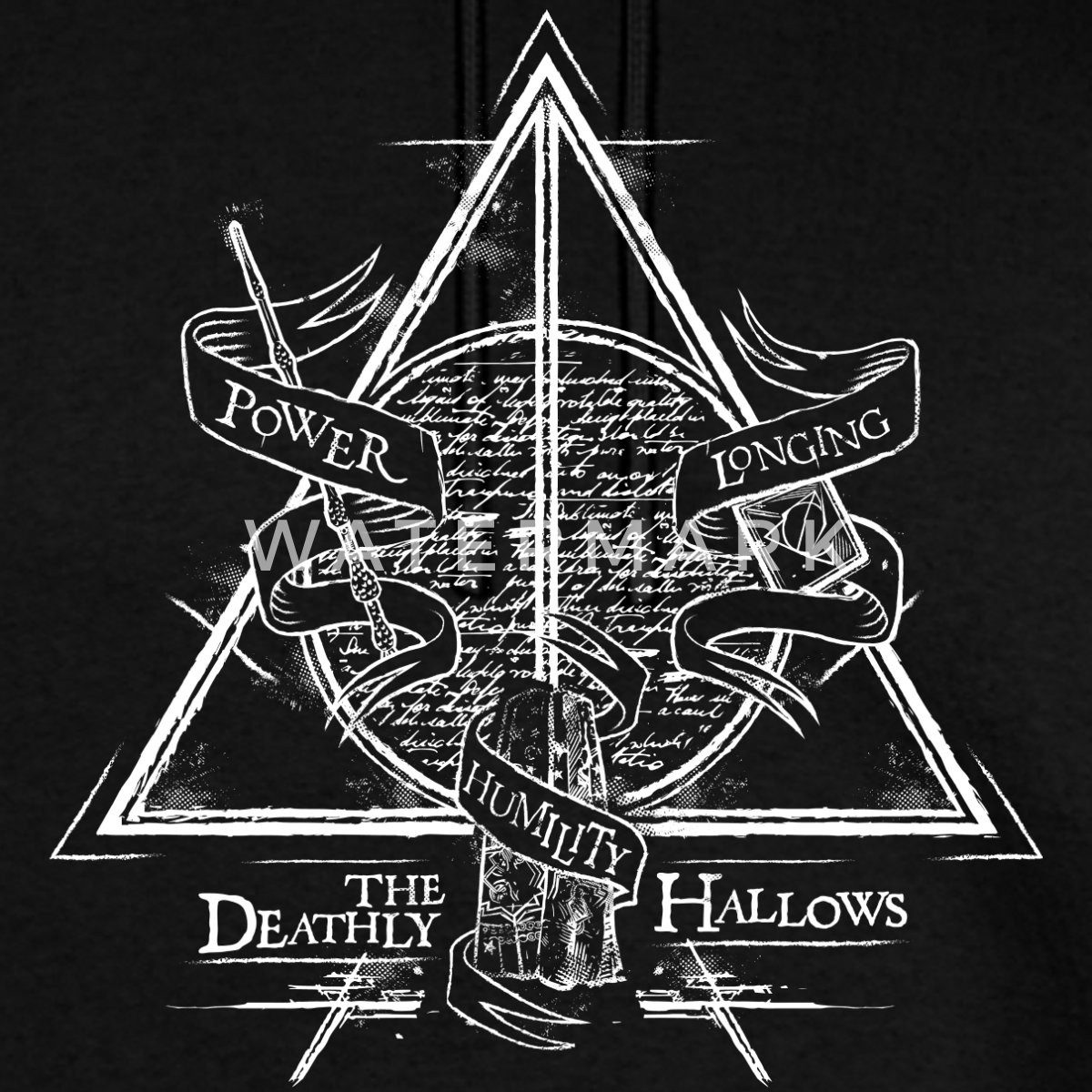 Spreadshirt Hoodie Harry Potter The Deathly Hallows Herren Premium Hoodie (1-tlg)