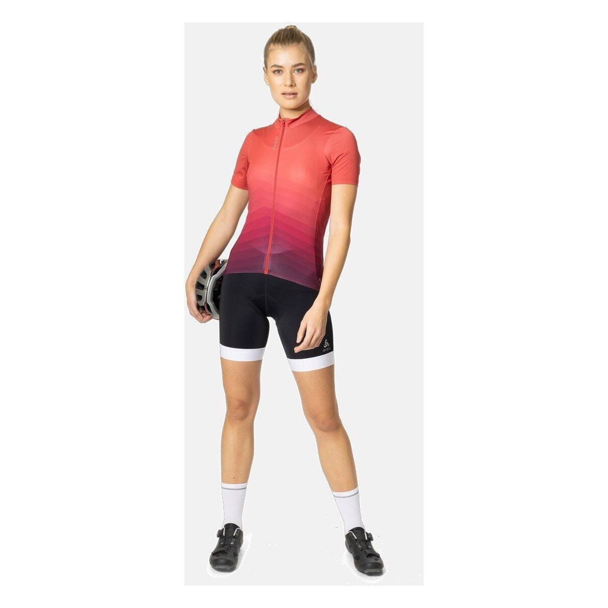 Odlo Radtrikot T-shirt s/u Collar Short Sleeve Full Zip Zeroweig