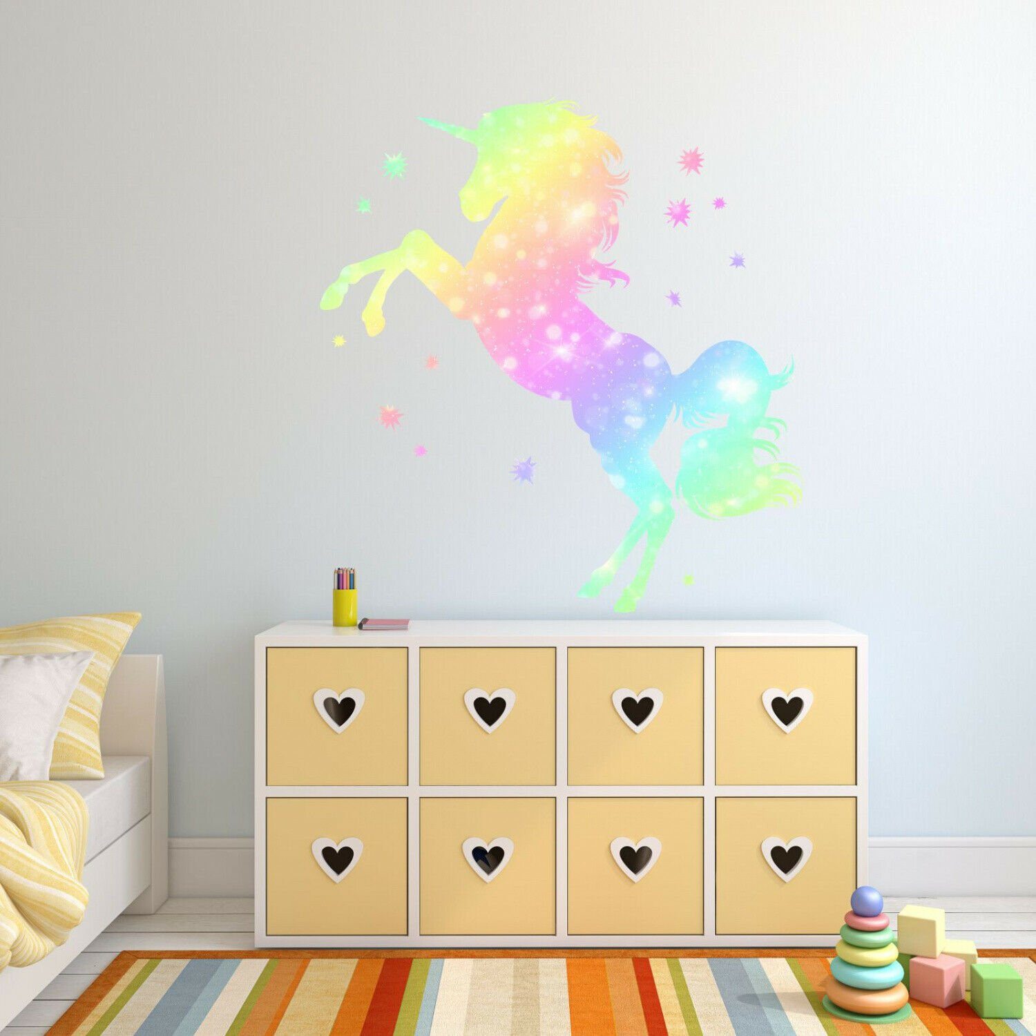nikima Wandtattoo 218 Einhorn bunt Regenbogen günstig online kaufen