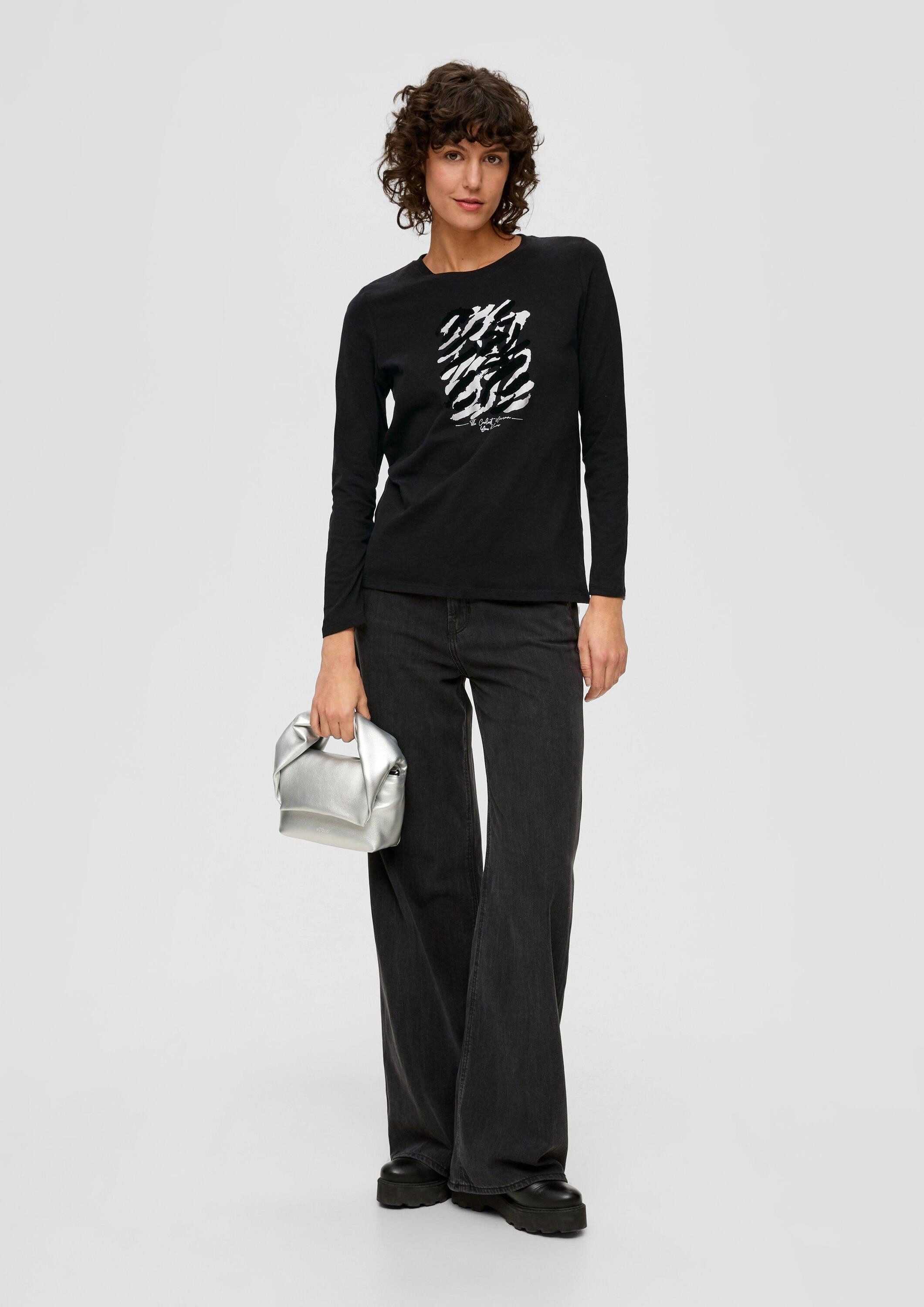 s.Oliver Langarmshirt T-Shirt Longsleeve mit Effektprint günstig online kaufen