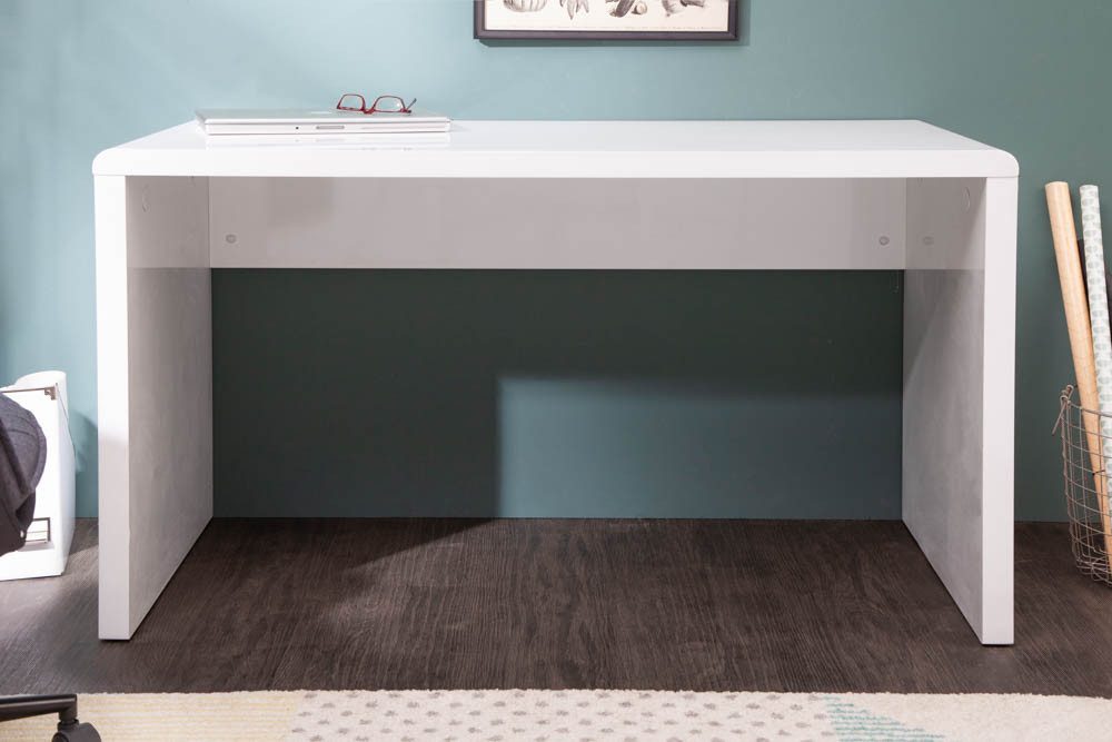 riess-ambiente Schreibtisch FAST TRADE 120cm weiß, Arbeitszimmer · Hochglanz · Modern Design · Home Office