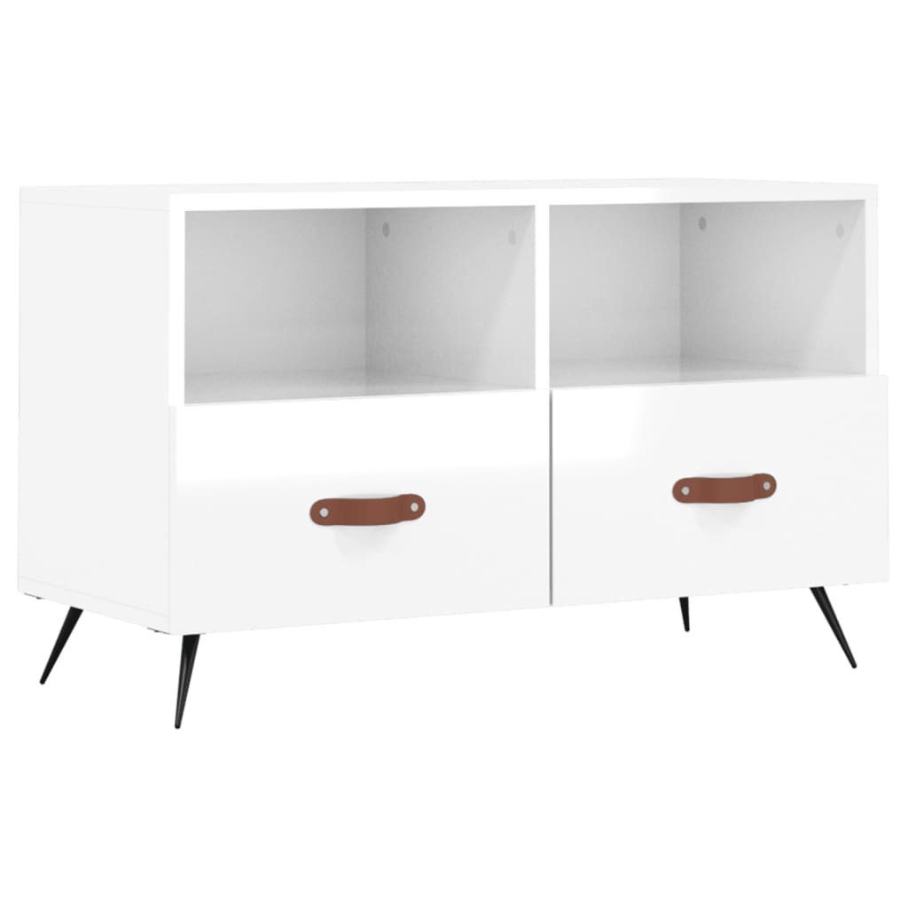vidaXL TV-Schrank TV-Schrank Hochglanz-Weiß 80x36x50 cm günstig online kaufen