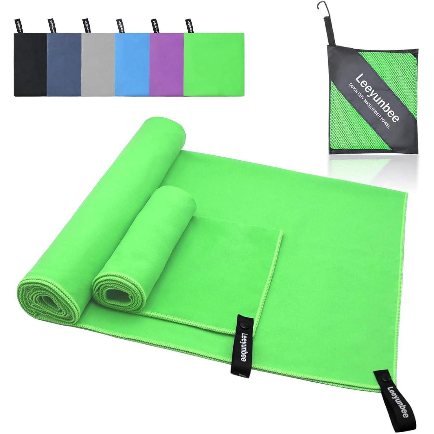 LuxusKollektion Handtuch Set Mikrofaser Handtuch Set Groß Klein Schnelltrocknend Sporthandtuch
