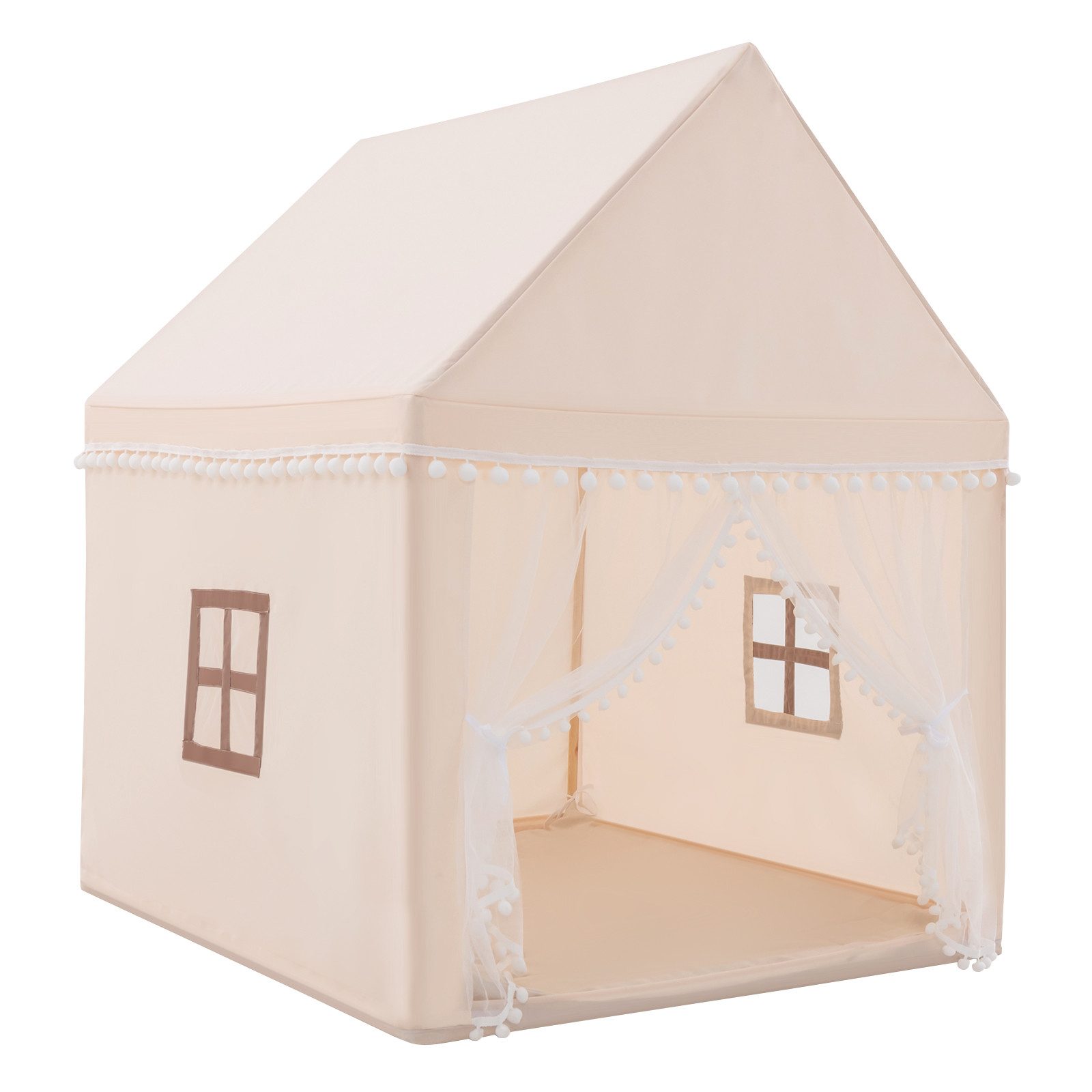 COSTWAY Spielzelt Kinder, mit Baumwolldecke, Fenster 120x105x140cm günstig online kaufen