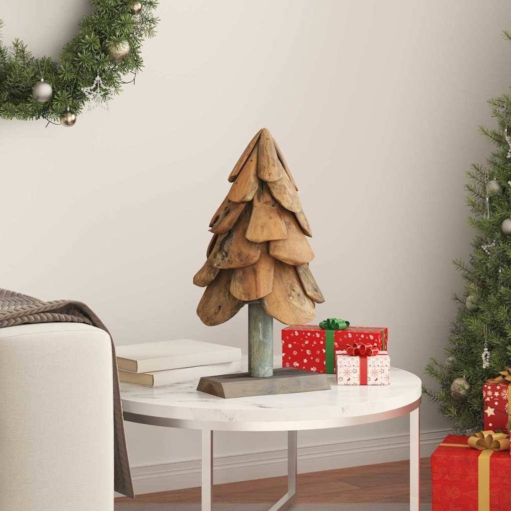 vidaXL Künstlicher Weihnachtsbaum Weihnachtsbaum Braun 61 cm Massivholz