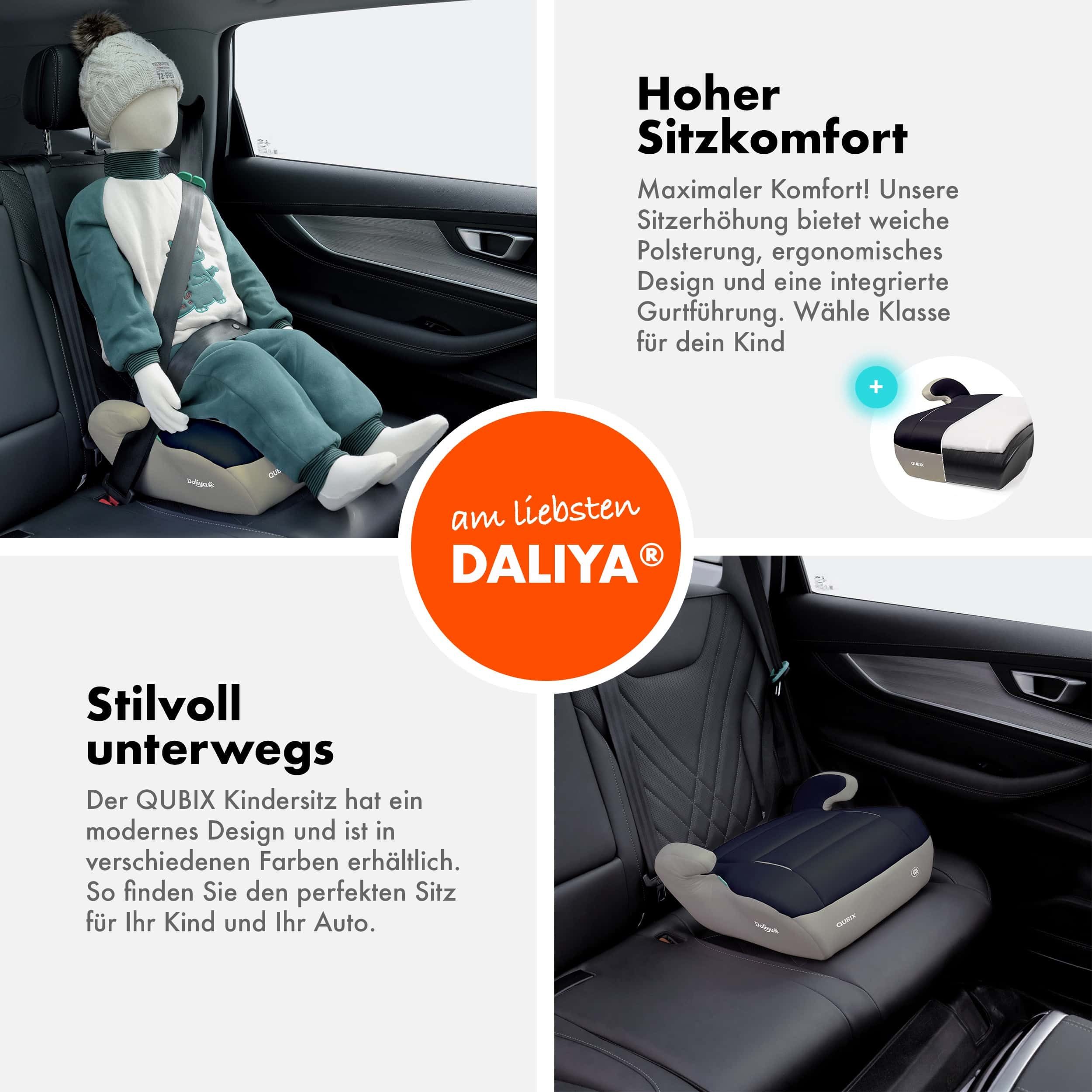 Daliya® Kindersitzerhöhung QUBIX I-Size Sitzerhöhung, Kindersitzerhöhung, Kindersitz, ab: ab 6 Jahre oder 125cm Körpergröße, bis: bis 12 Jahre oder 150cm Körper – Bild 4 von 5