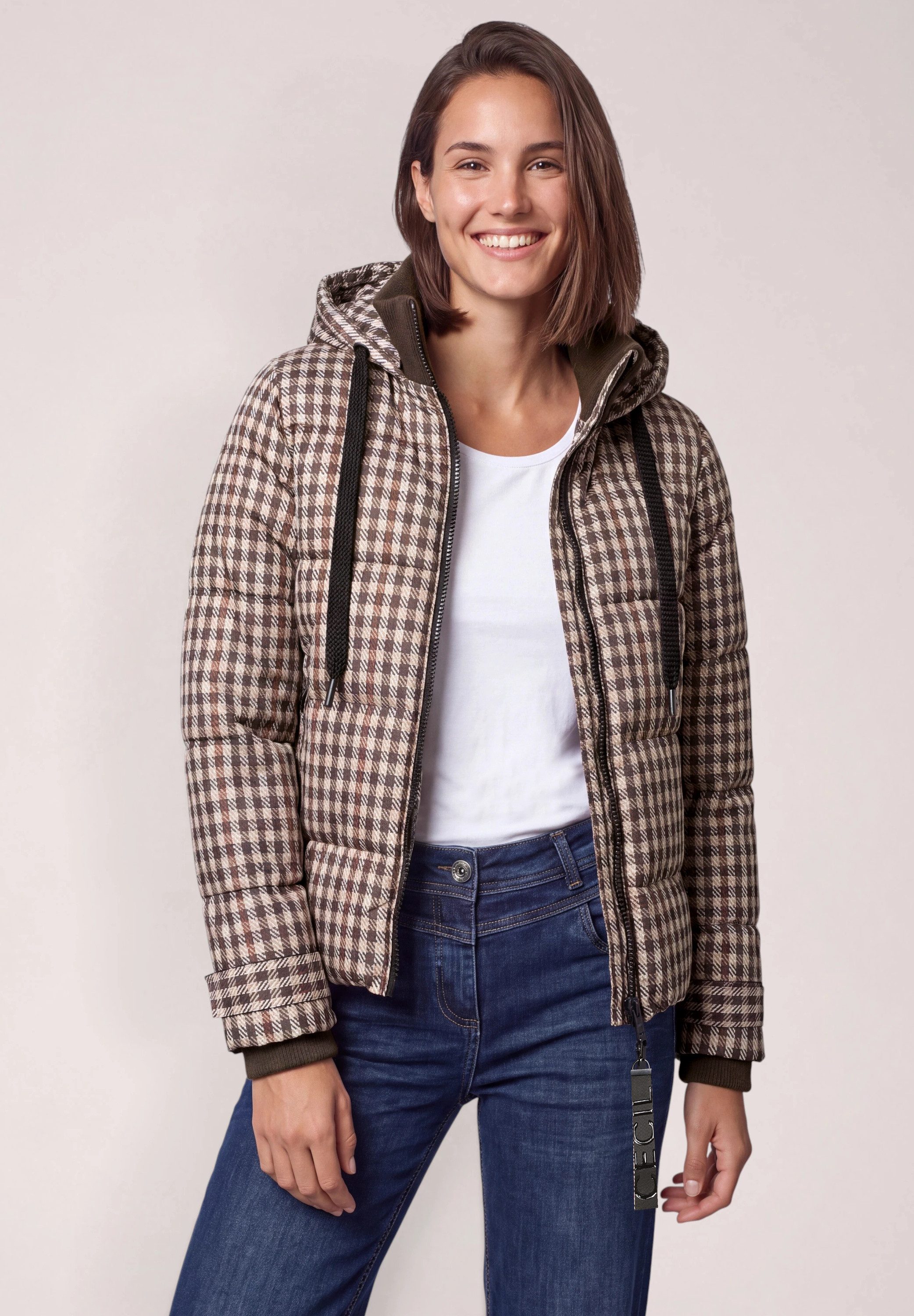 CECIL Steppjacke mit abnehmbarer Kapuze
