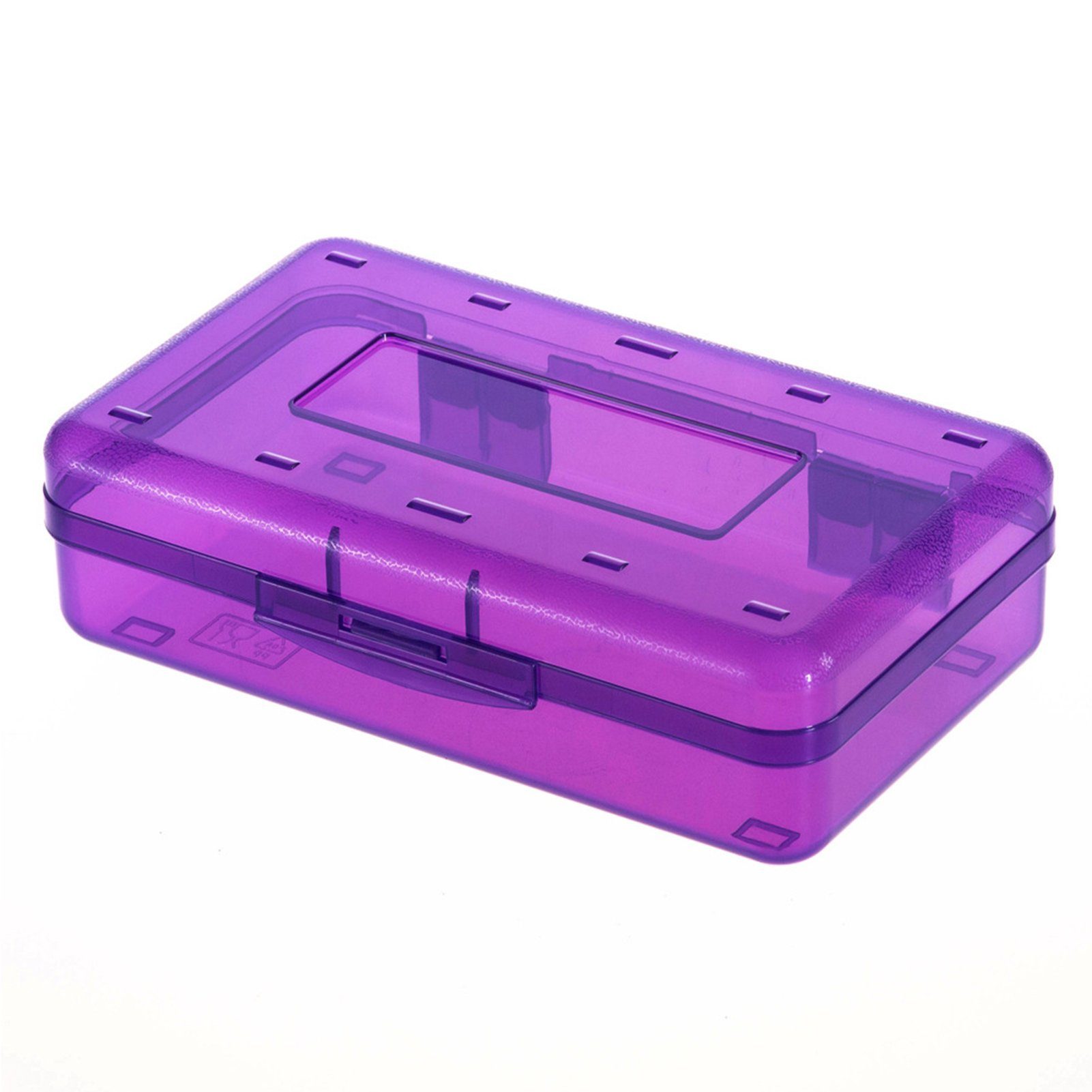 Blusmart Federtasche Schöne Transparente/bunte Bleistiftbox, Tragbare Federtasche, Bleistifttasche transparent purple