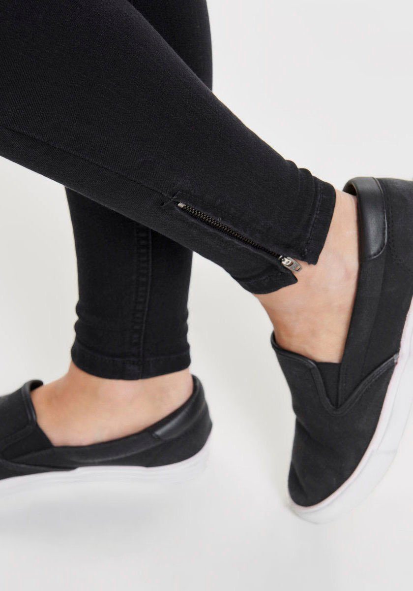 ONLY Ankle-Jeans ONLKENDELL ETERNAL LIFE ANKLE BLACK NOOS mit Zipper am Saum – Bild 5 von 5