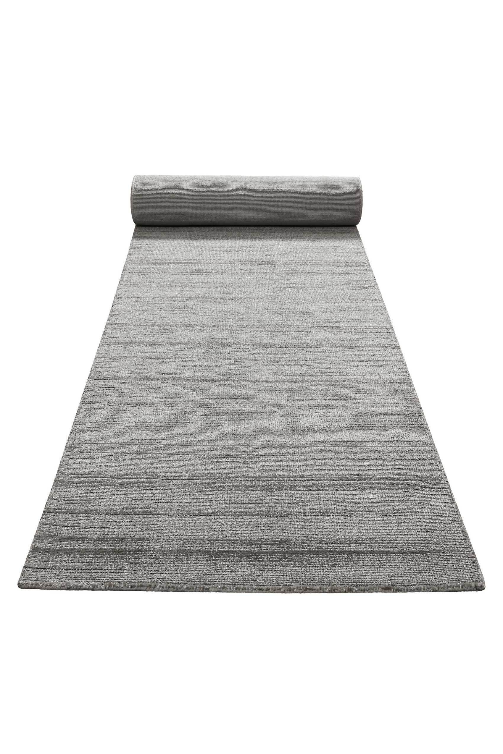 Teppich Miramonti, Homie Living, rechteckig, Höhe: 8 mm, seidig glänzend, einfarbig, modern, zeitlos, Wohn-Schlafzimmer, Flur hellgrau