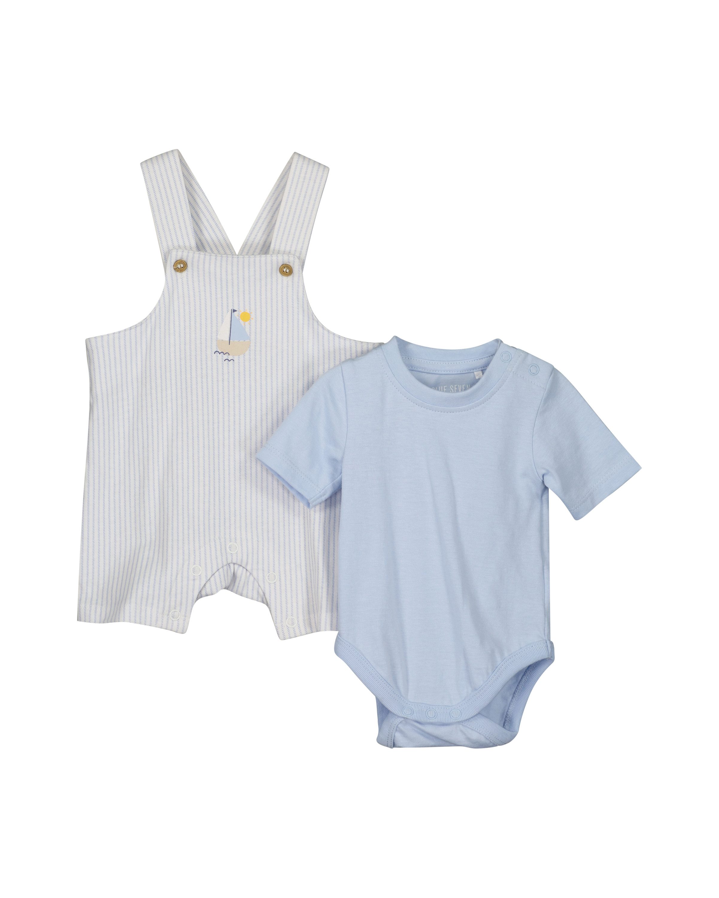 Blue Seven T-Shirt Set: Body und Latzshorts
