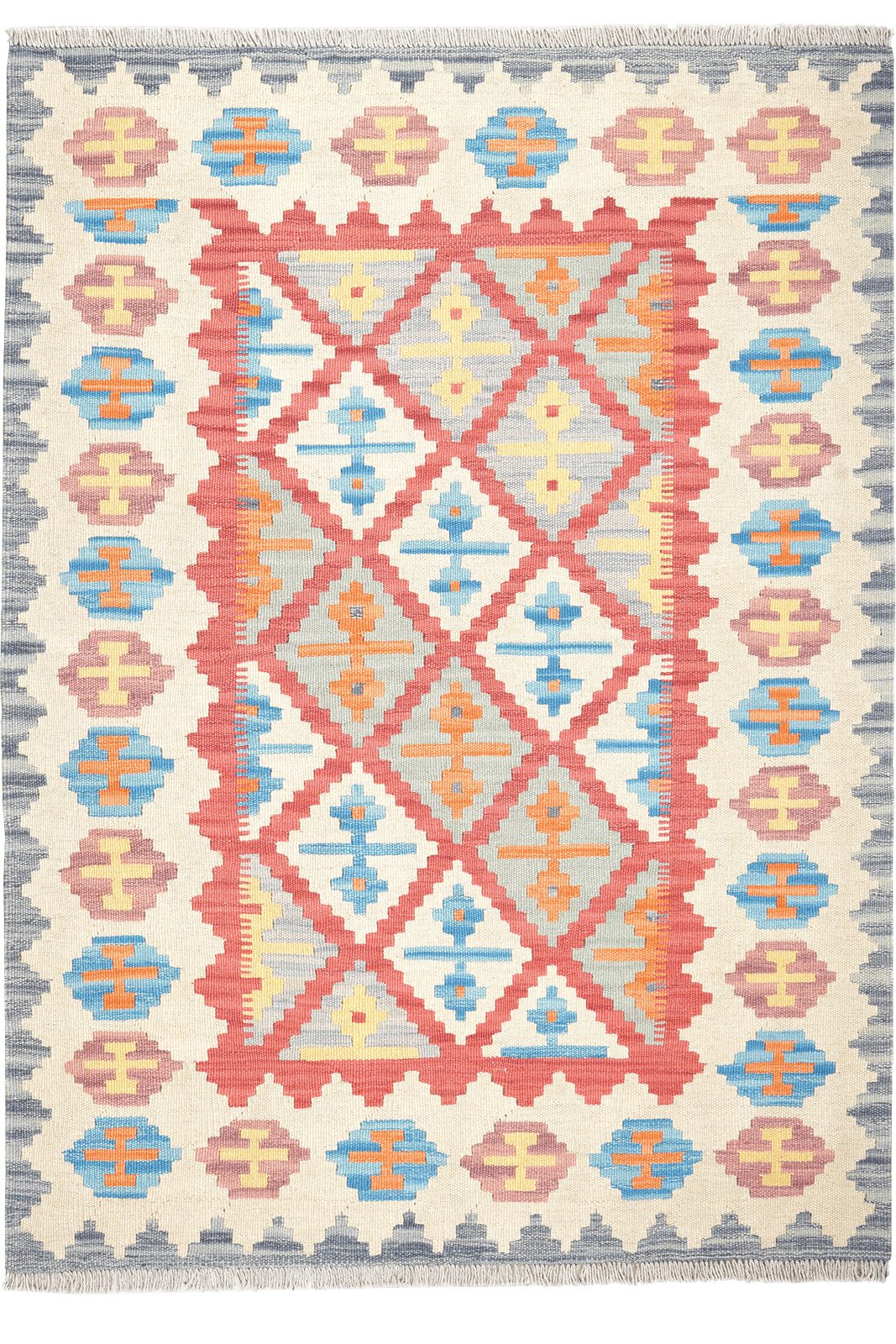 Looma Teppich Kelim Gashgai 170x122cm, rechteckig, Höhe: 5 mm, Gashgai, Schurwolle, Unikat