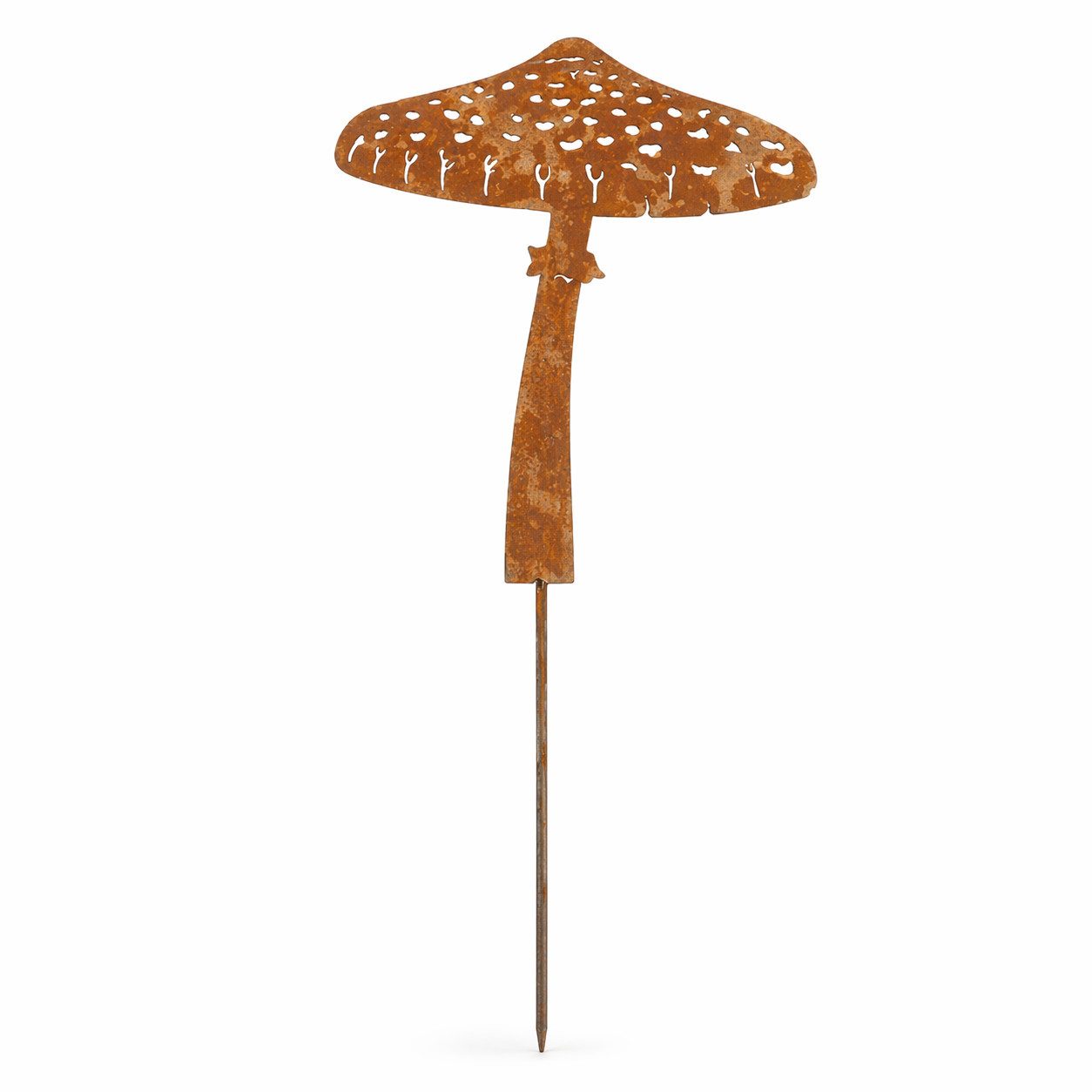 esschert design Gartenstecker Gartenstecker Pilz, Weichstahl, 27 cm (1-St) Riesenschirmpilz Gartenstecker Rost