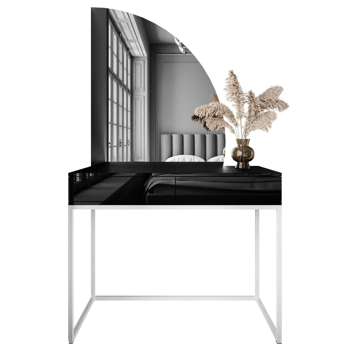 Lookway Schminktisch QUINNIE mit LED Spiegel (1x Konsole 1x Spiegel), Breite: 100 cm