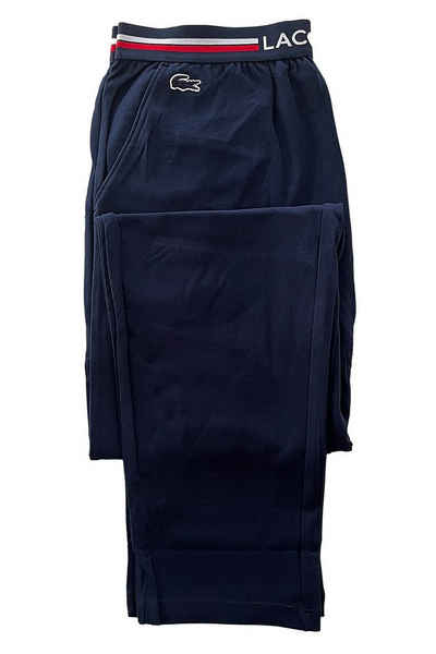 Lacoste Pyjamahose Loungehose long Pant (1-tlg) mit Trikolor-Look Webgummibund