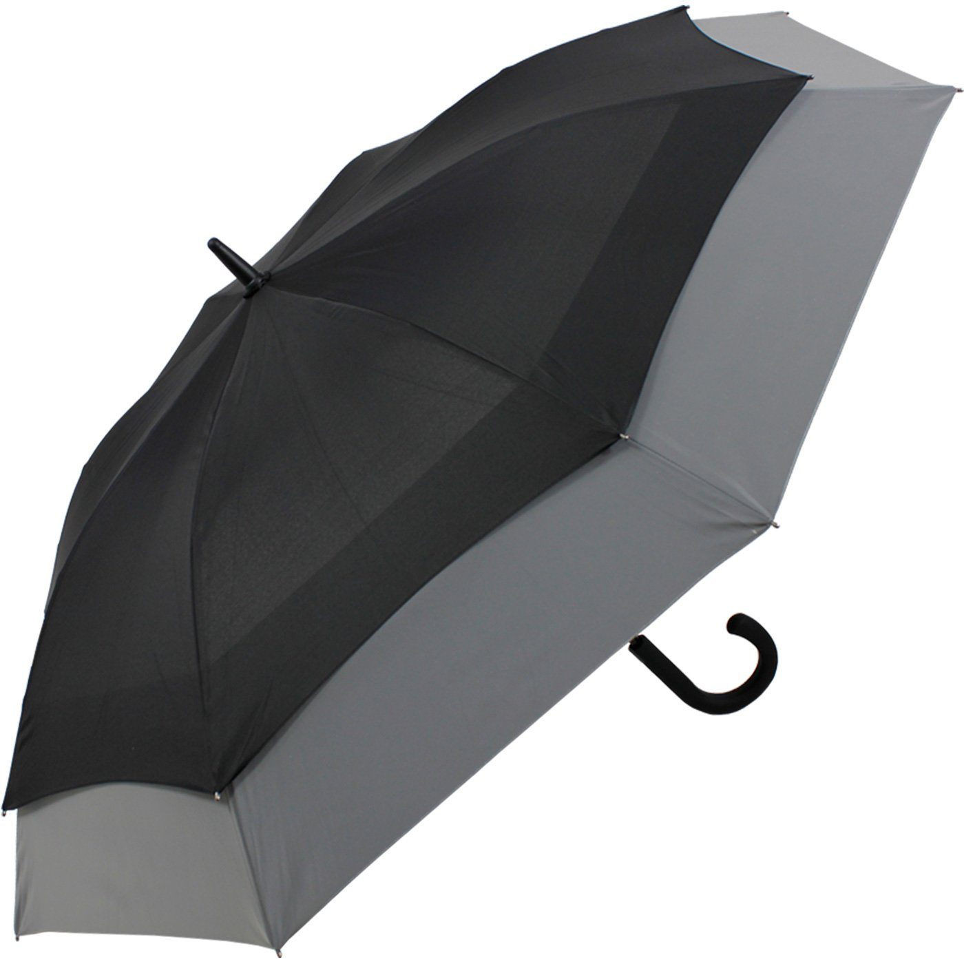 mit reflektierend Automatik, expandierender XXL to schwarz-reflektierend iX-brella Schirm - Move Langregenschirm