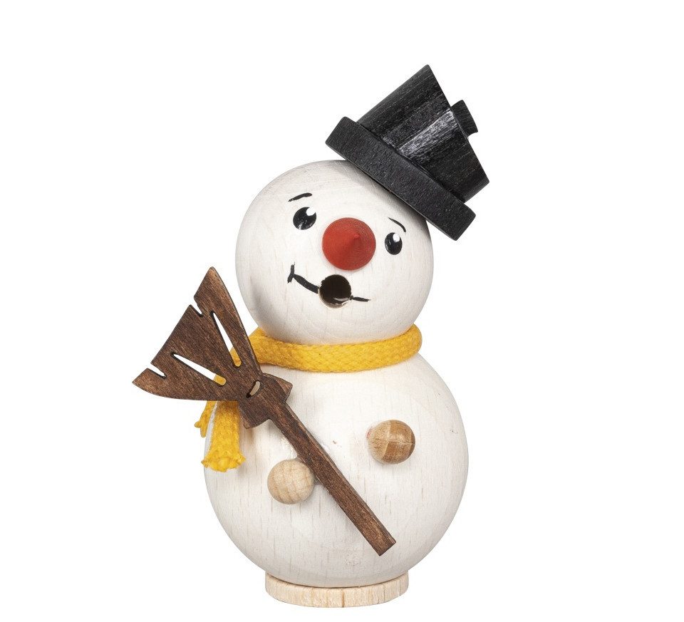 SAICO Original Räucherhaus Mini-Räucherfigur Deko Holz Schneemann 8 cm