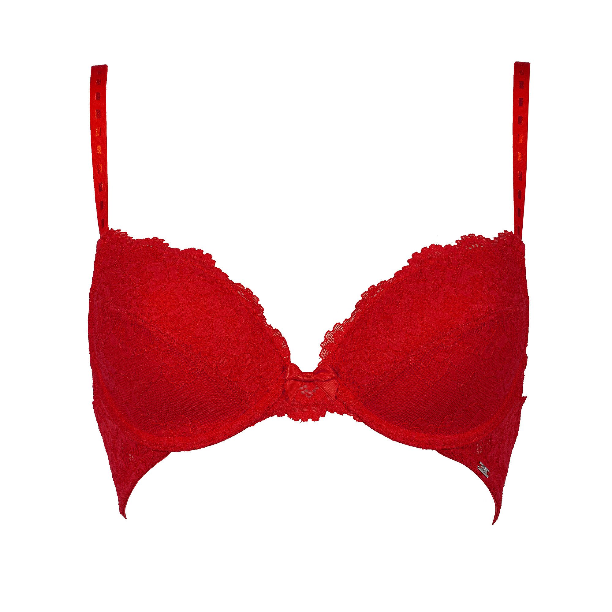 After Eden Außenträger-BH MOLLY halbe Schale, mit Bügel, verstellbare Träger, mit Spitze, mit Schleife