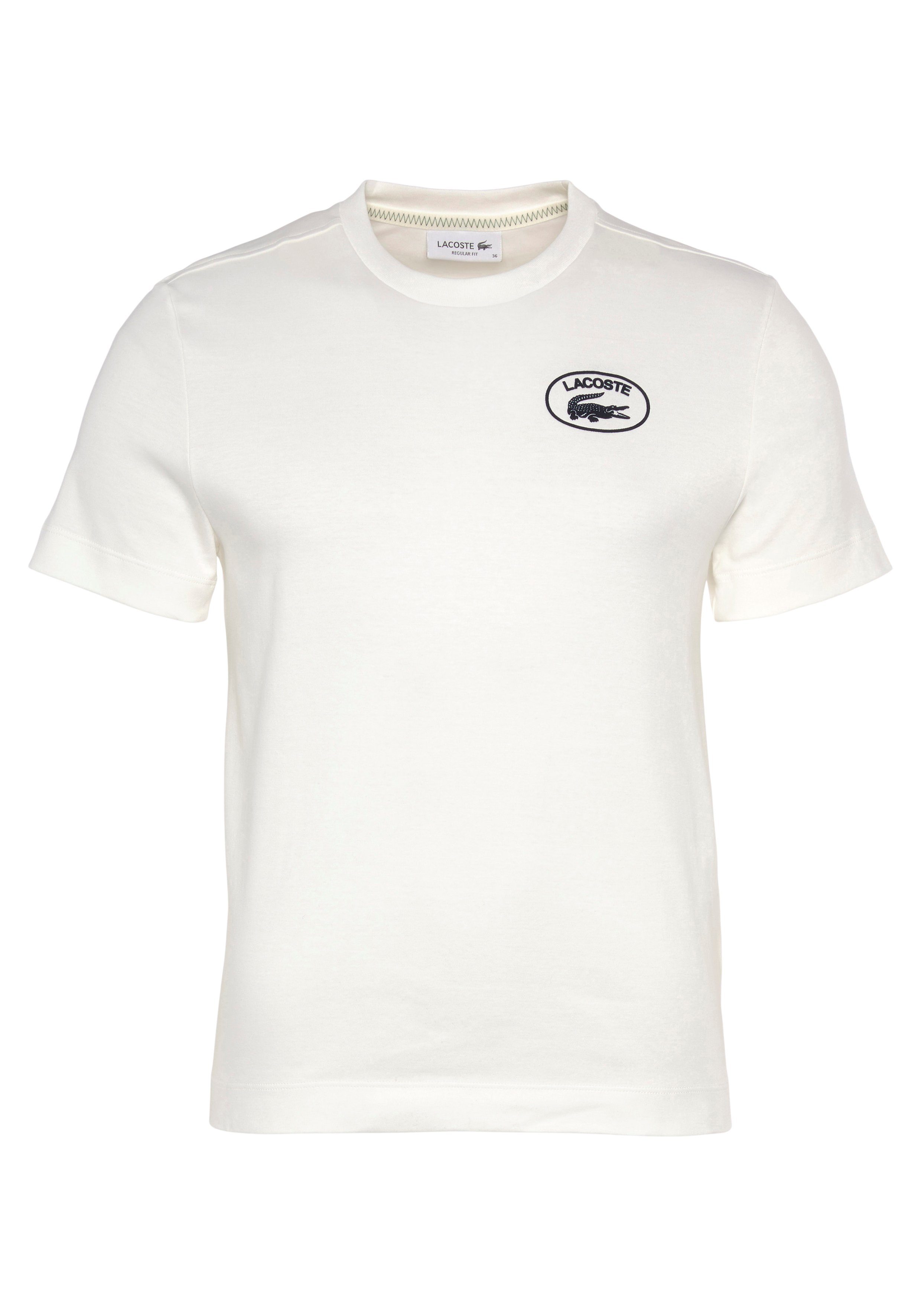 T-Shirt Brust der mit typischem auf Lacoste Marken-Logo (1-tlg)