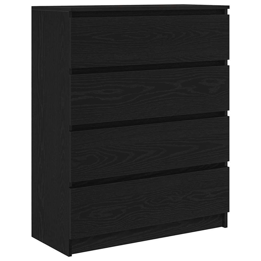 vidaXL Sideboard Sideboard Schwarz Eichen-Optik 80x35x99 cm Holzwerkstoff ( günstig online kaufen