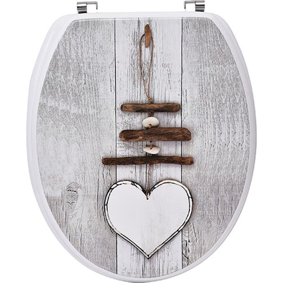 WC-Sitz Klositz Toilettensitz aus Holz Modell Herz