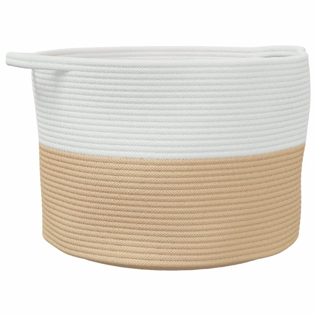 vidaXL Wäschekorb Wäschekorb Beige und Weiß günstig online kaufen