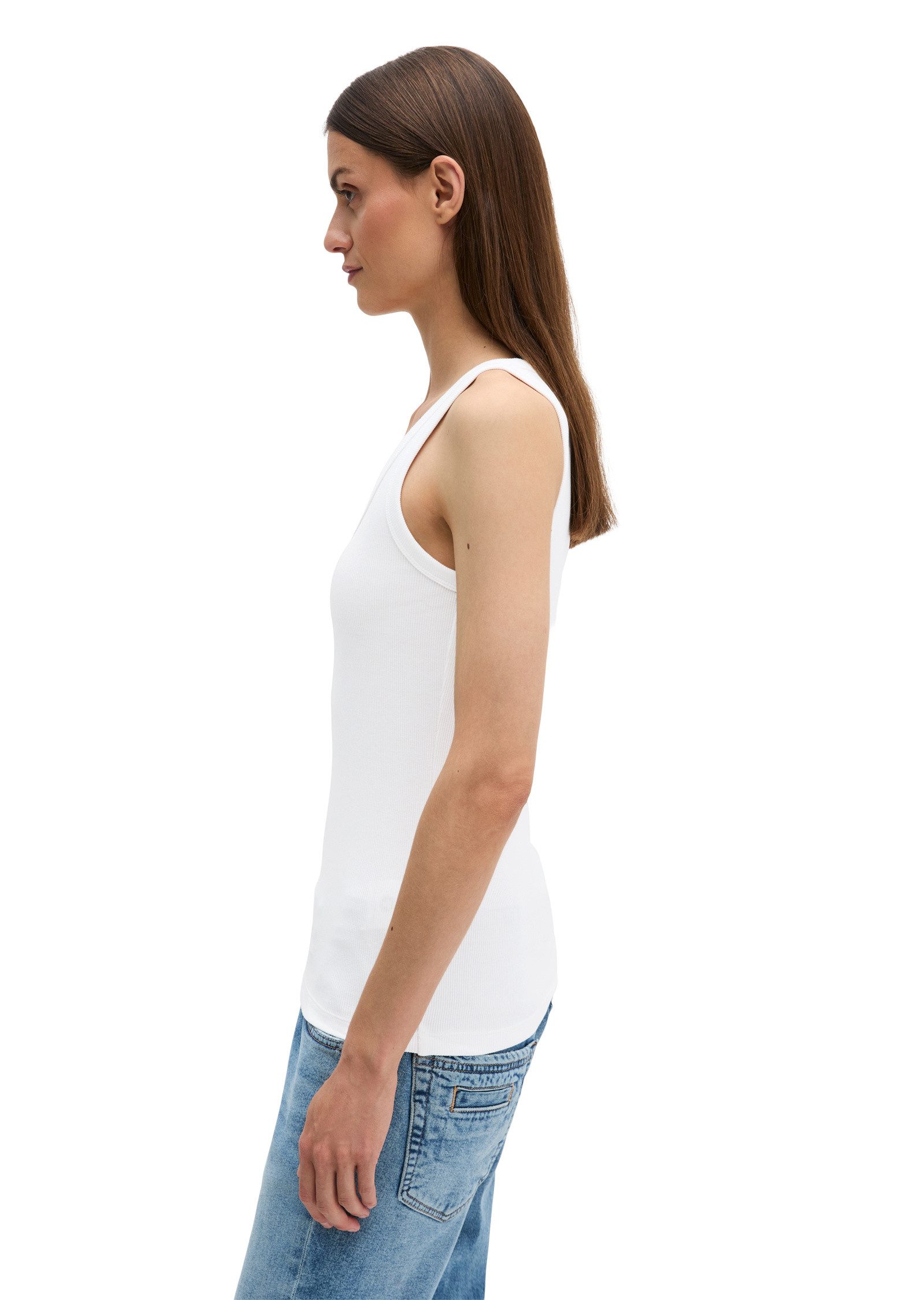 Marc O'Polo T-Shirt aus elastischem Rippjersey