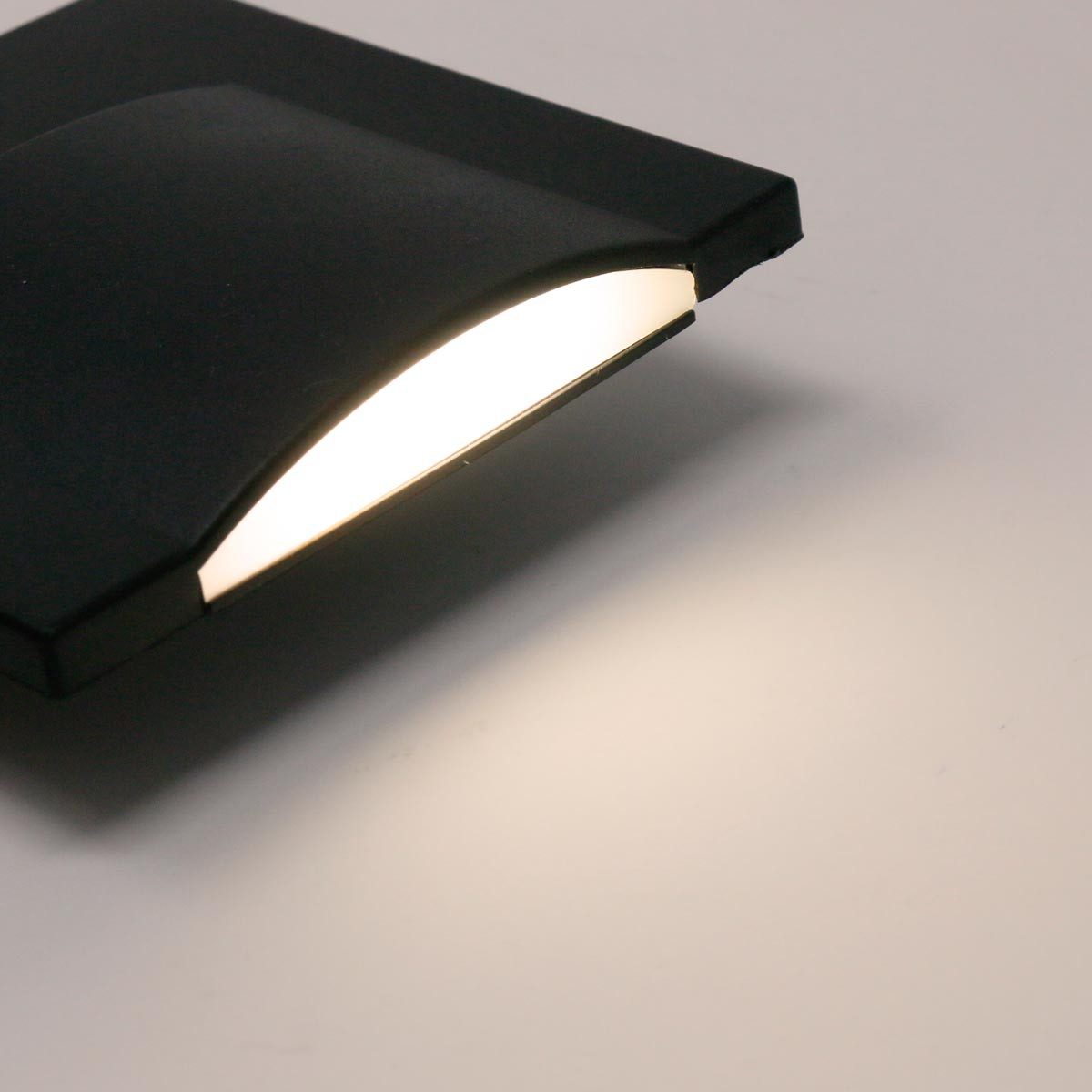 Kanlux LED Wandleuchte Stufenlicht ERINUS black, 15lm warmweiß, 12V 0,8W, warmweiß