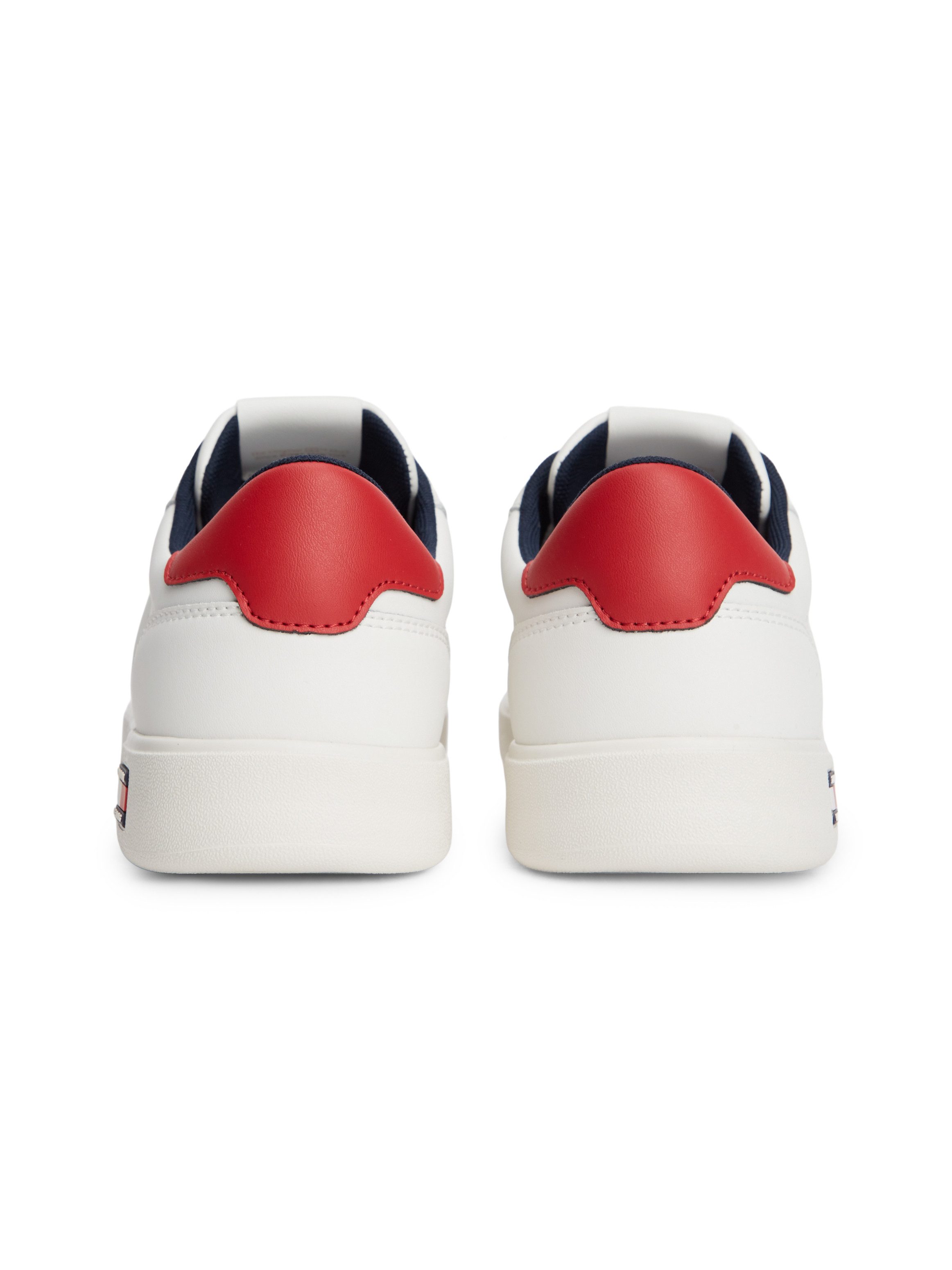 Tommy Jeans LIGHTWEIGHT FLAG LEATHER COURT Sneaker Freizeitschuh, Halbschuh, Schnürer mit Logoflagge im Plateau