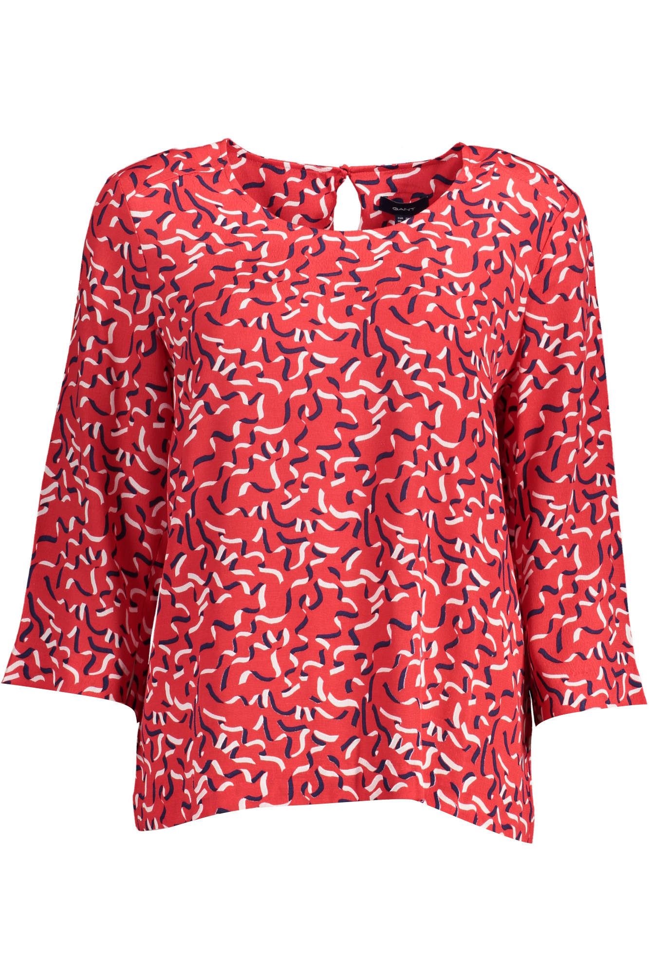 Gant Strickpullover Eleganter Roter Damenpullover mit 3/4-Ärmeln & Knopfdetail