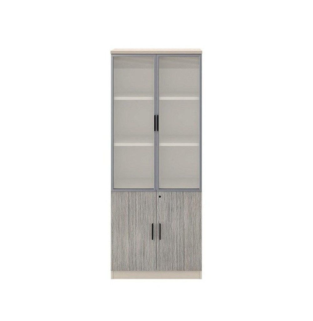 JVmoebel Aktenschrank Moderner Grauer Designer Büroschrank Geräumiger Schrank für Dokumente