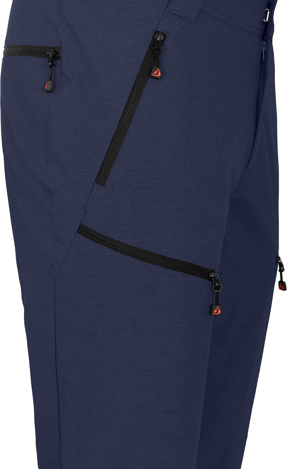 Bergson Outdoorhose LEBIKO Doppel Zipp-Off mit T-ZIPP Herren Wanderhose, robust elastisch, Langgrößen, peacoat blau