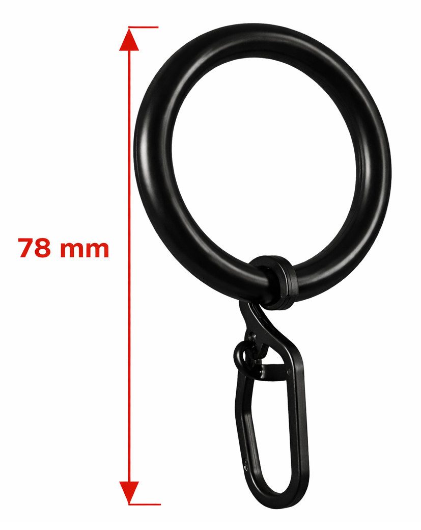rewagi Gardinenstange Gardinenring mit Überklipshaken Ø41/57 mm Weiß Beige Schwarz, Verkaufseinheit 10, 30, 50, 100 Stück