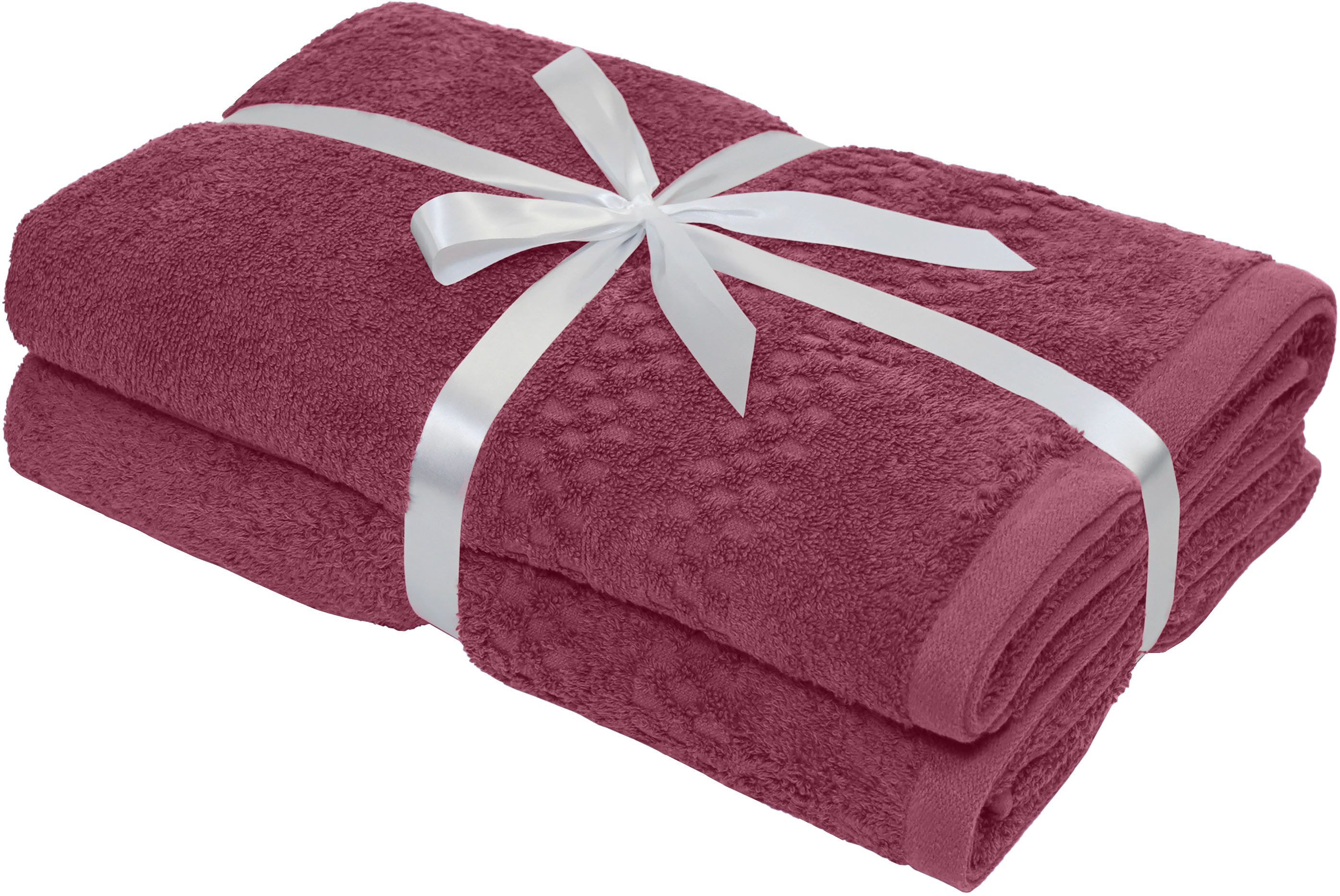 OTTO home Duschtücher Regona, Duschtücher 70x140cm, flauschig und weich, 500 gr/m², Frottier (Set, 2-St), Premium Handtücher mit Bordüre, Set, 100% Baumwolle, 5 Jahre Garantie