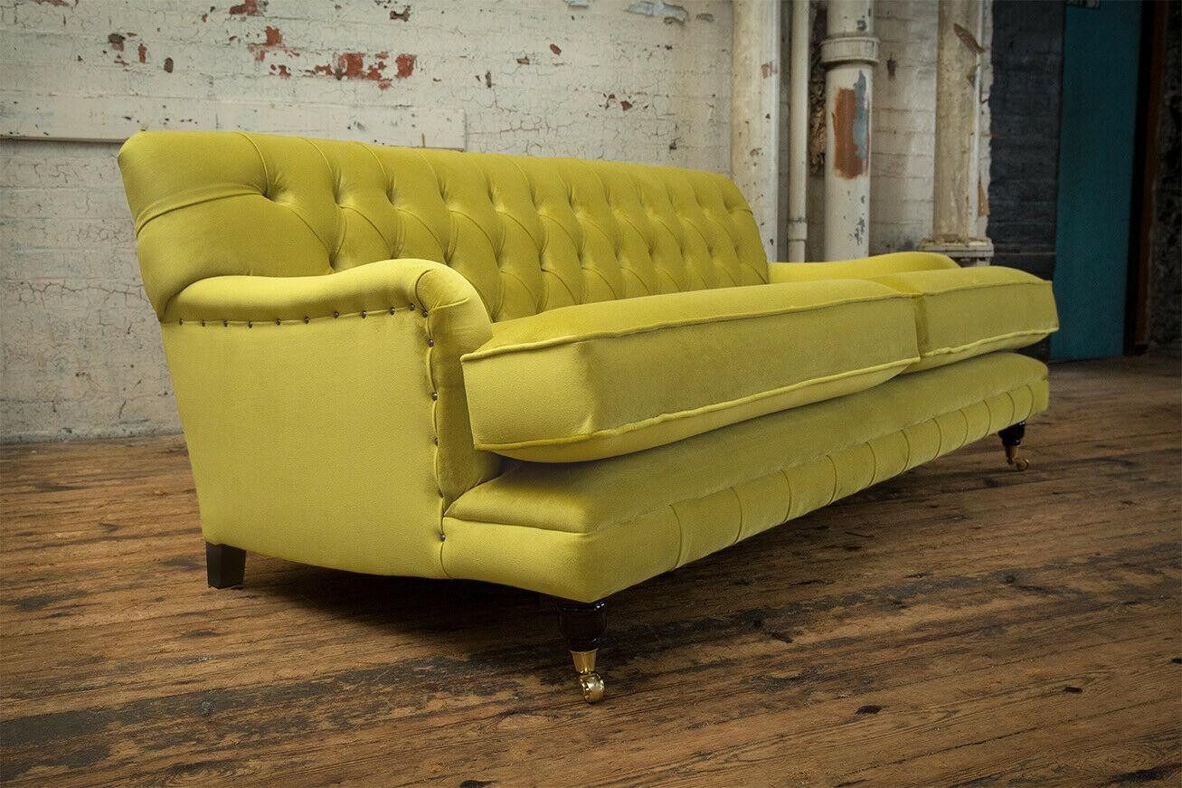 JVmoebel Sofa Chesterfield Design Sofa in hochwertigem Textil für gemütliche Stunden, Made in Europa