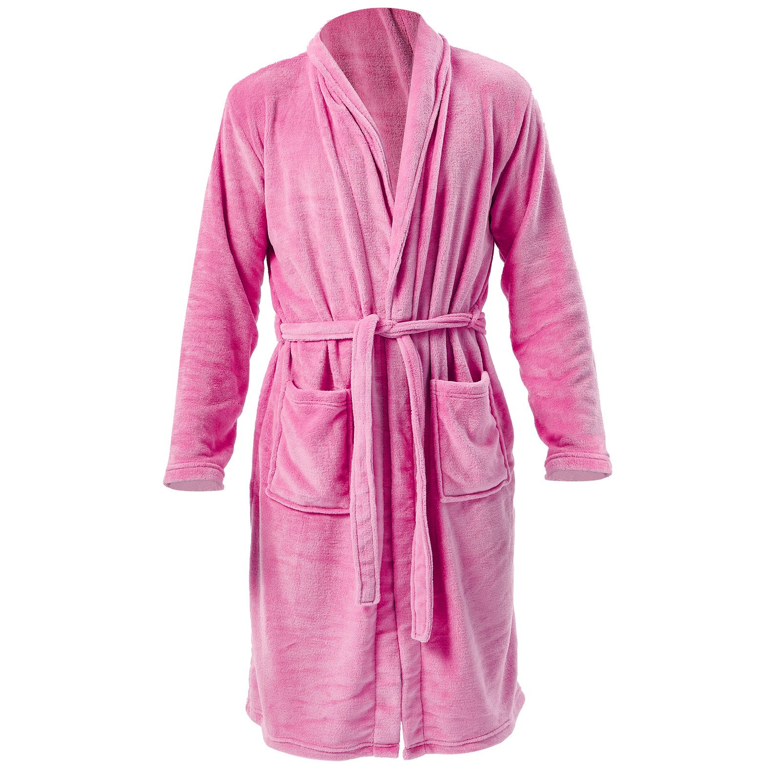 i@home Unisex-Bademantel Bademantel aus Korallenfleece Plüsch weich warm Mo günstig online kaufen