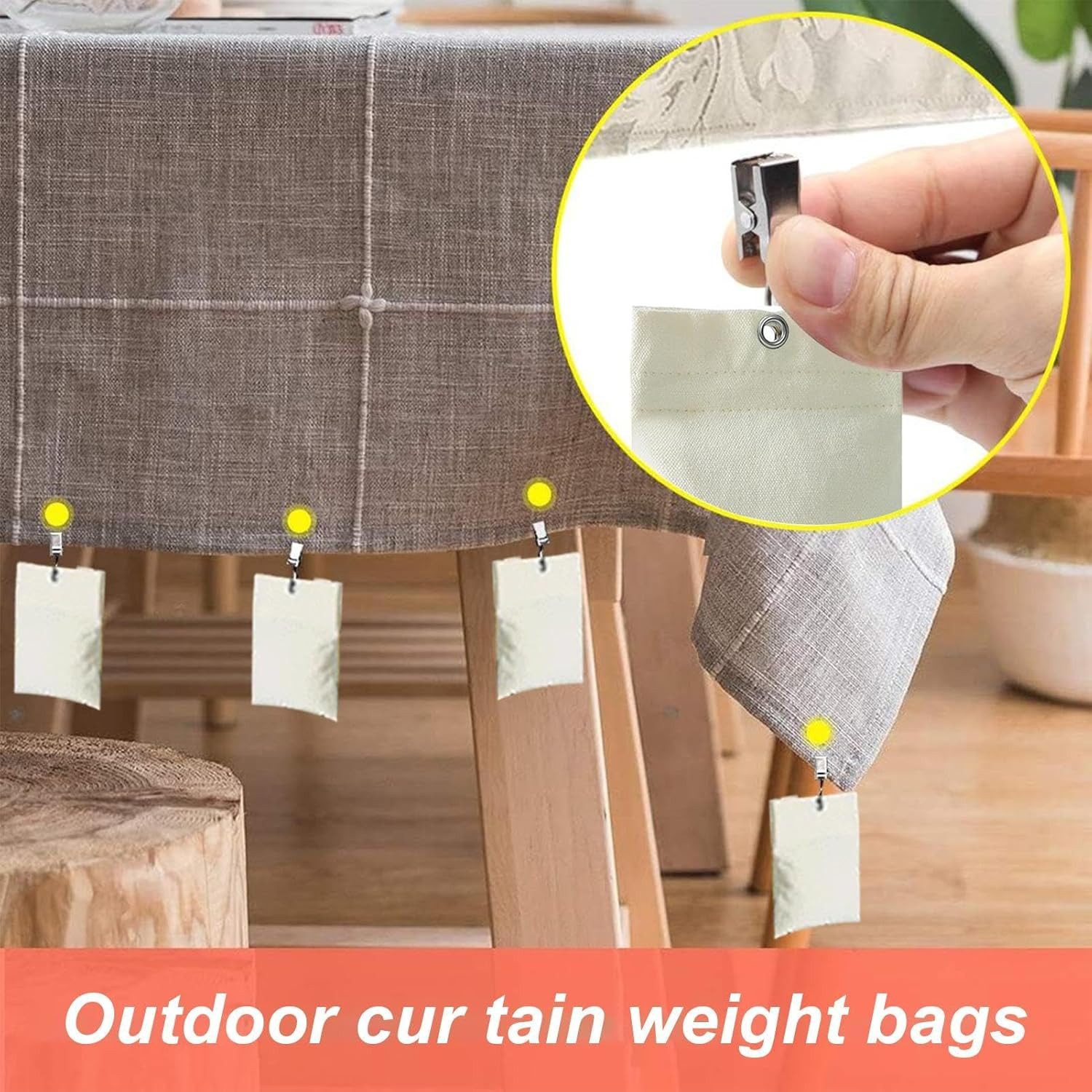FELIXLEO Fertigteich 8er Pack Magnetische Vorhanggewichte für Outdoor und Windschutz, (1-tlg) – Bild 2 von 5