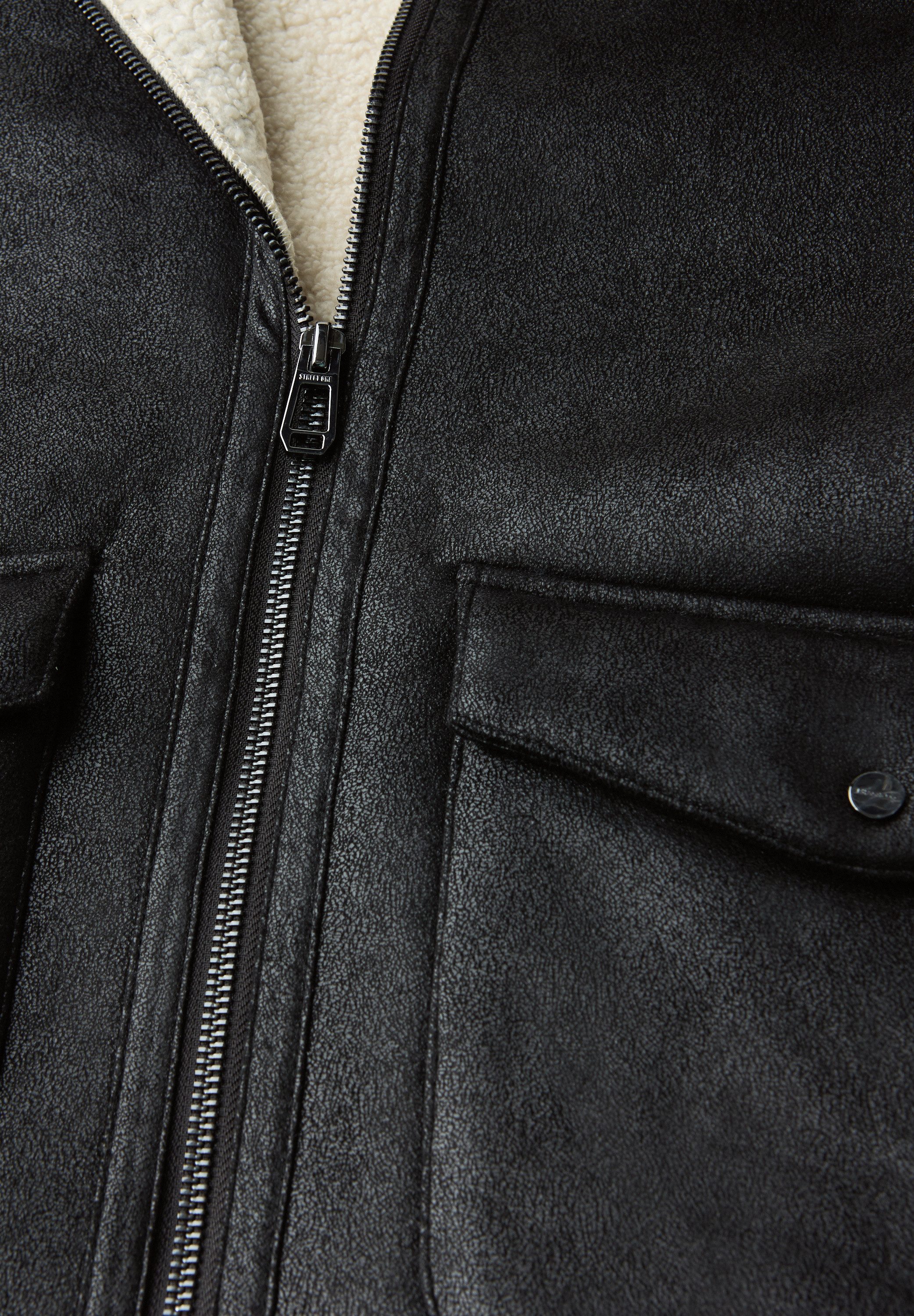 STREET ONE STUDIO Lederimitatjacke aus Lederimitat