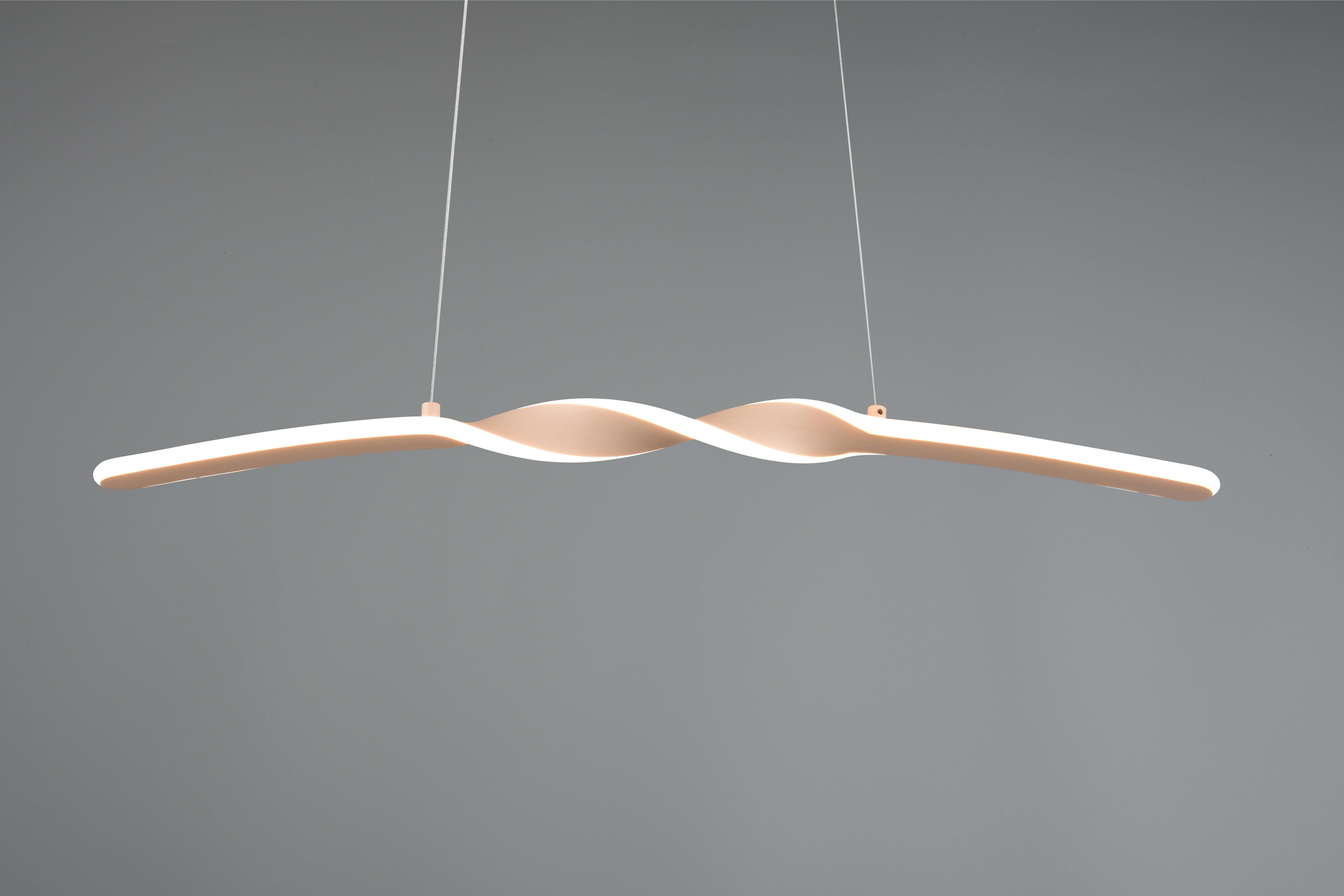 Reality Leuchten LED Pendelleuchte GINKO, Hängeleuchte LED 18W 1980 Lumen 3000K warmweiß, LED fest integriert, Warmweiß, Hängelampe Esszimmer, höhenverstellbar bis max 150cm, Breite 79 cm