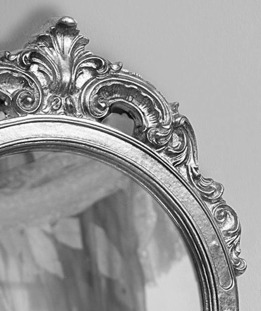 Casa Padrino Barockspiegel Silber Spiegel cm Möbel x Barockstil im - Barock - Wandspiegel Barock 93 51 Eleganter 5 H. x