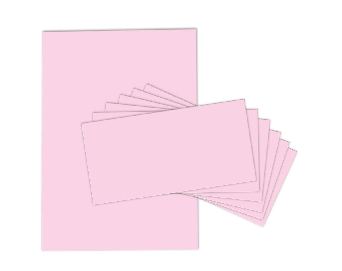 JUNAPACK Briefpapier Set mit Umschlägen rosa Briefbogen Papier für Briefe Firmenpost, A4 Briefpapier & Briefumschläge ohne Fenster – hochwertig