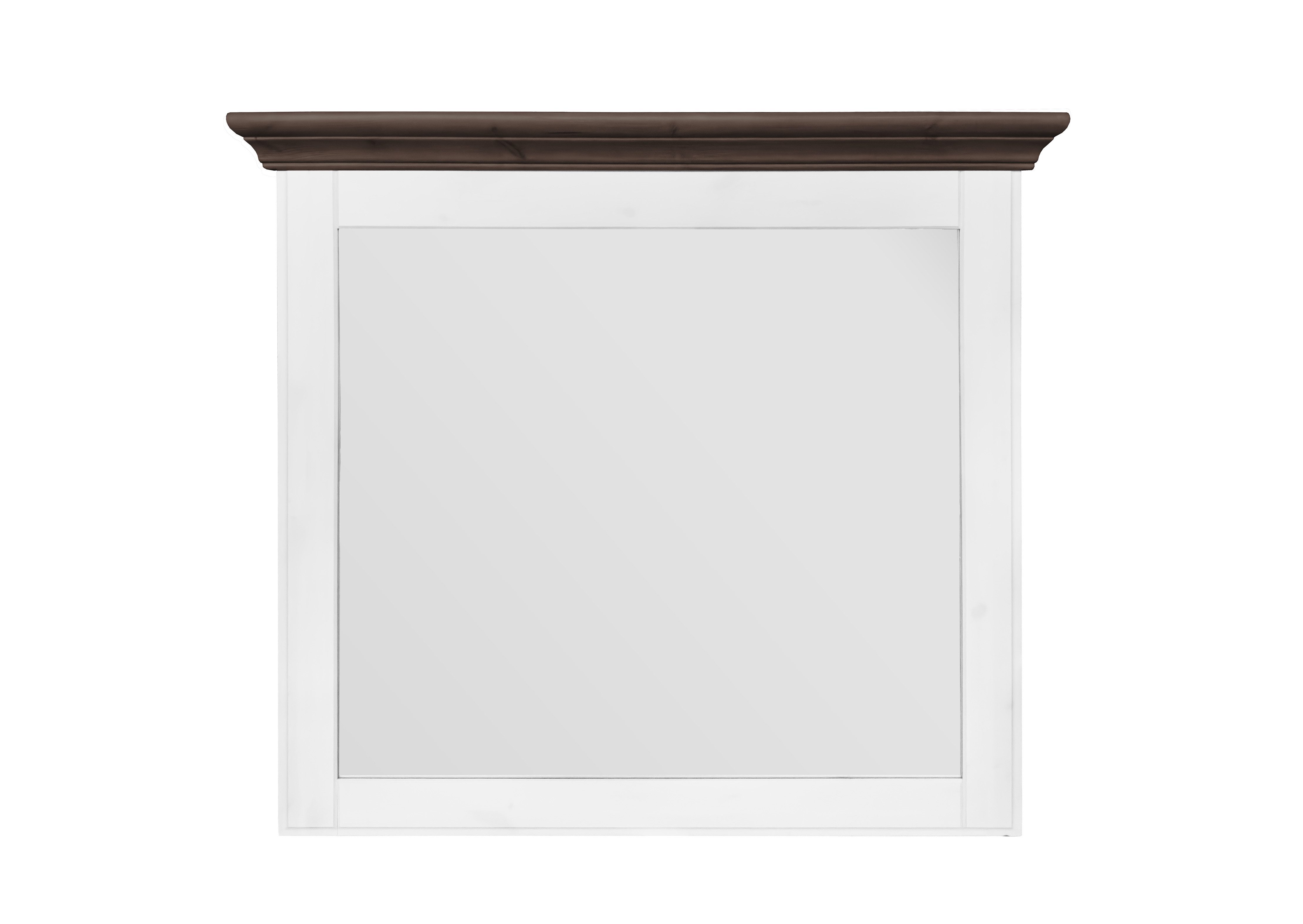 Woodroom Wandspiegel Pila (100 × 100 cm, Kiefer massiv weiß gewachst), Spiegel, Flurspiegel