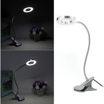 NASUM LED Leselampe Flexibles CLIP LED-Ringlicht: Perfekt für Videos und Fotografie, LED fest integriert, langanhaltende Helligkeit
