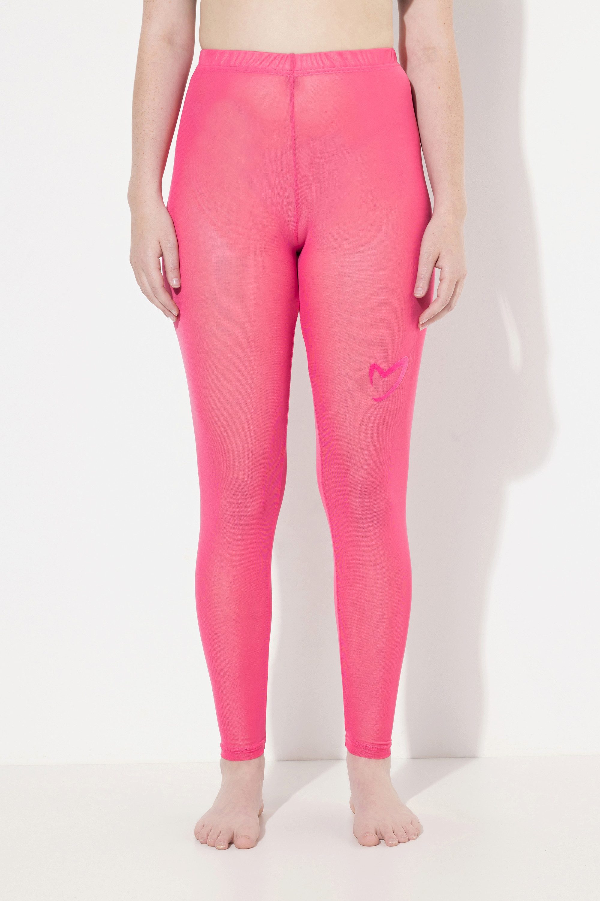 Feinstrumpfhose Strumpf-Leggings Mesh Herz Flockdruck