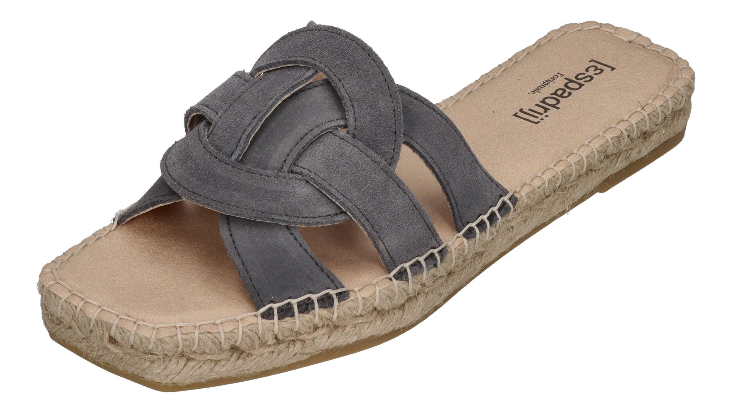 espadrij l´originale TOURS VELOUR Pantolette Asphalt günstig online kaufen