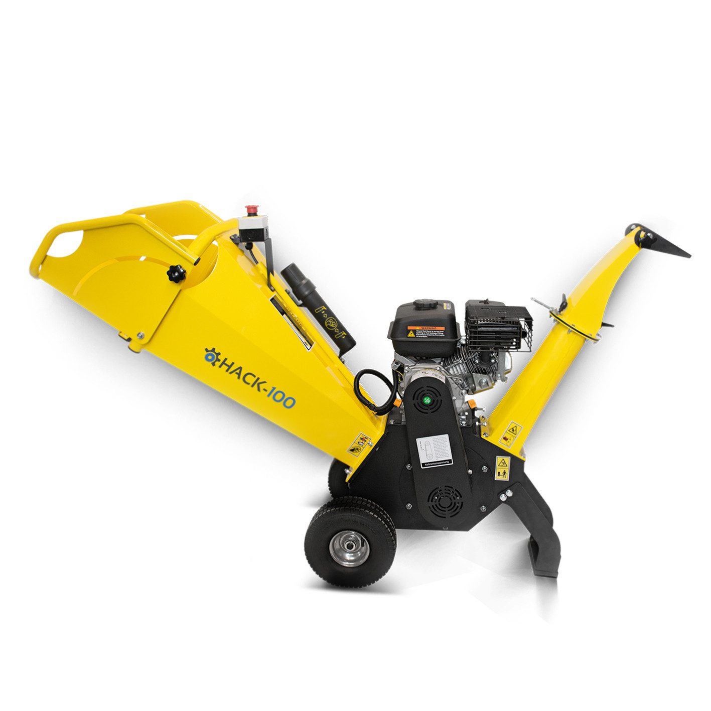 BAMATO Häcksler HACK-100, 10 cm max. Astdurchmesser, (1-St), kompakter Häcksler, Luftbereifung, 4,1 kW Holzhäcksler