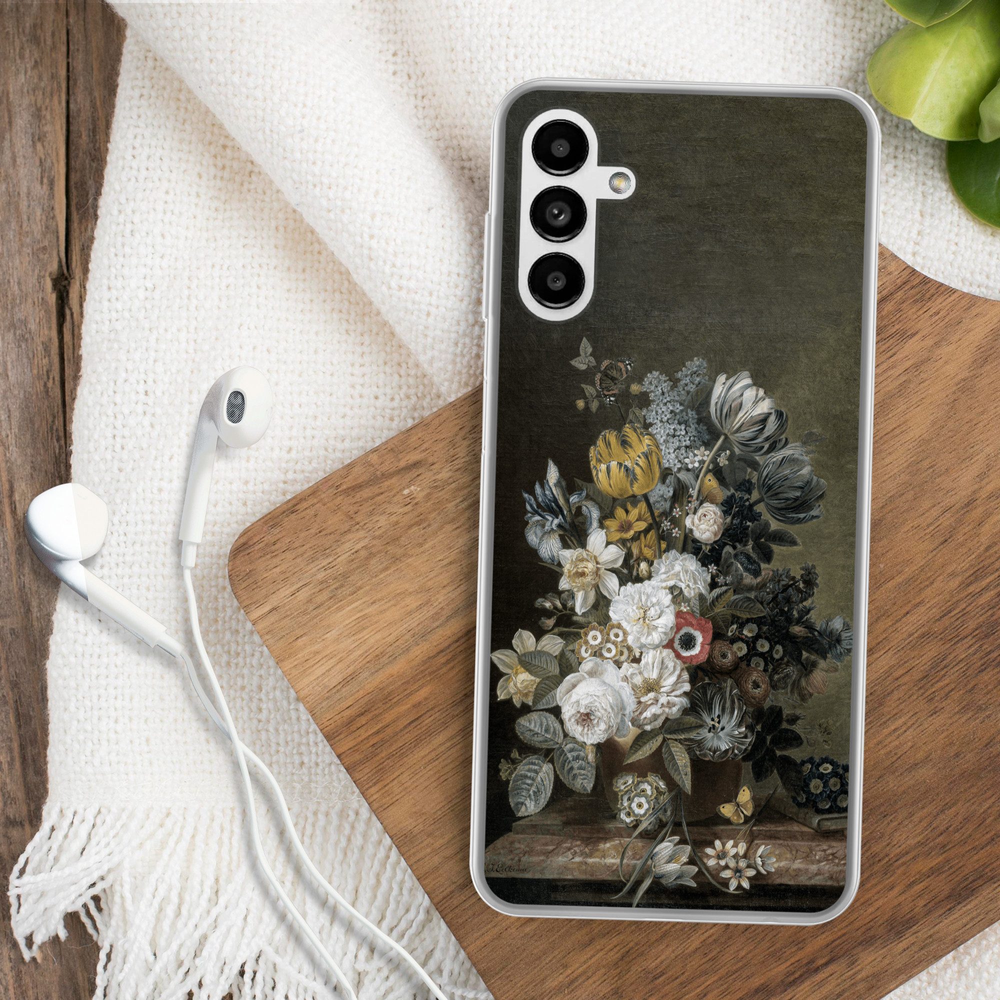 MuchoWow Handyhülle für Samsung Galaxy A04s Stilleben mit Blumen - Alte Meister - Malerei, Handy Case, Silikon, Bumper Case Dünn