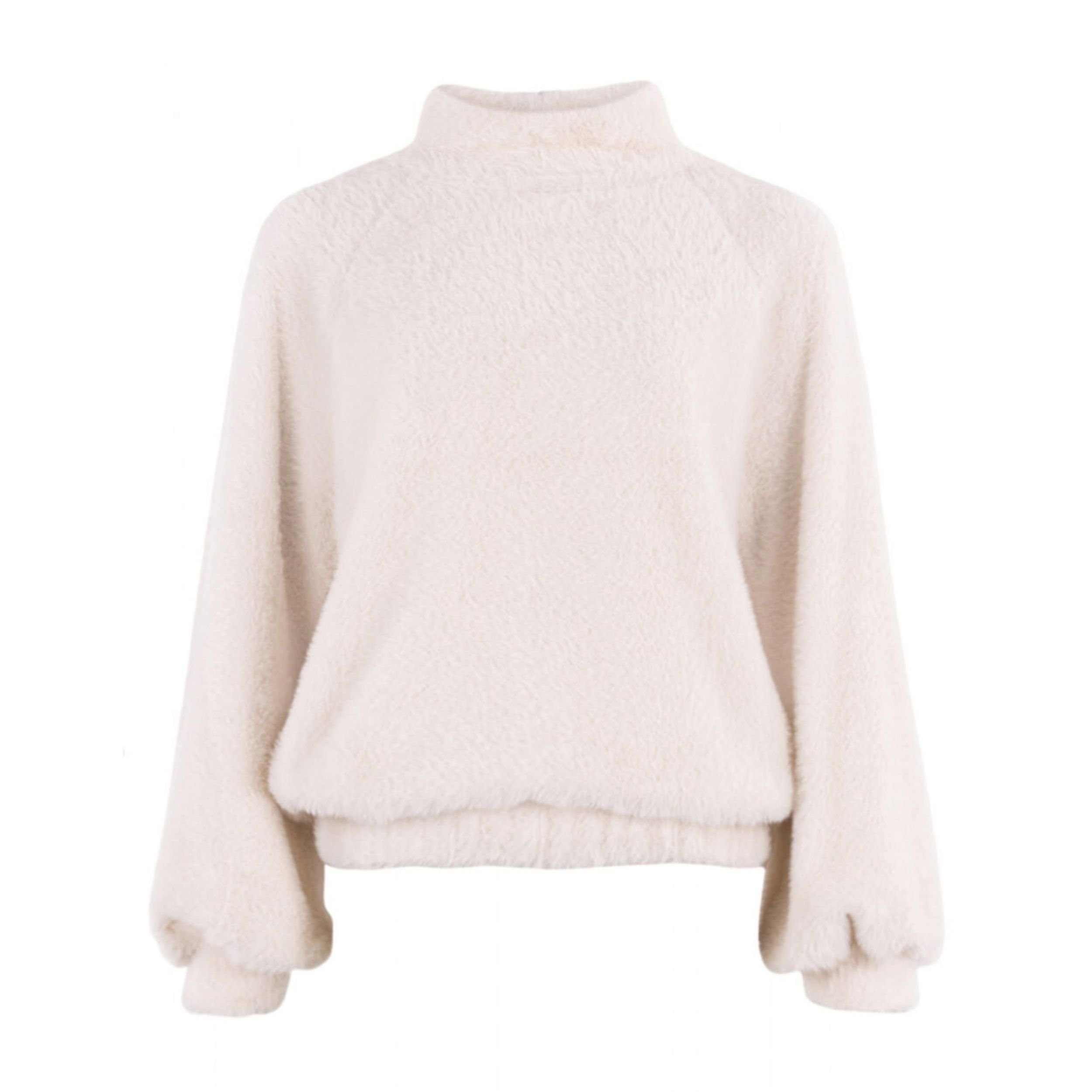Moscow Design Stehkragenpullover Tristana Fell Pullover in Sand | Sweatshirts
