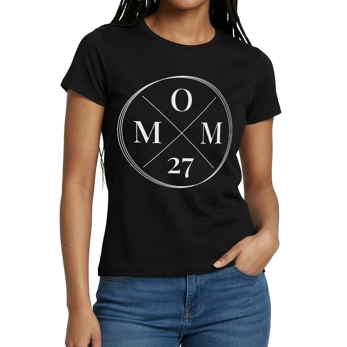 Spreadshirt T-Shirt Mama 2027, Muttertag, Schwangerschaft Frauen T-Shirt (1-tlg) Slim Fit, fällt klein aus