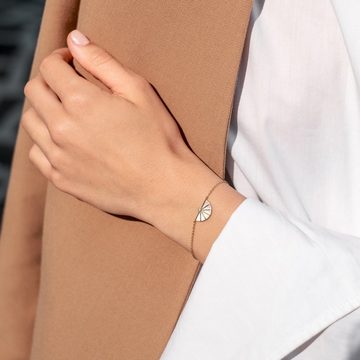 CAÏ Armband 925/- Sterling Silber bicolor Zirkonia
